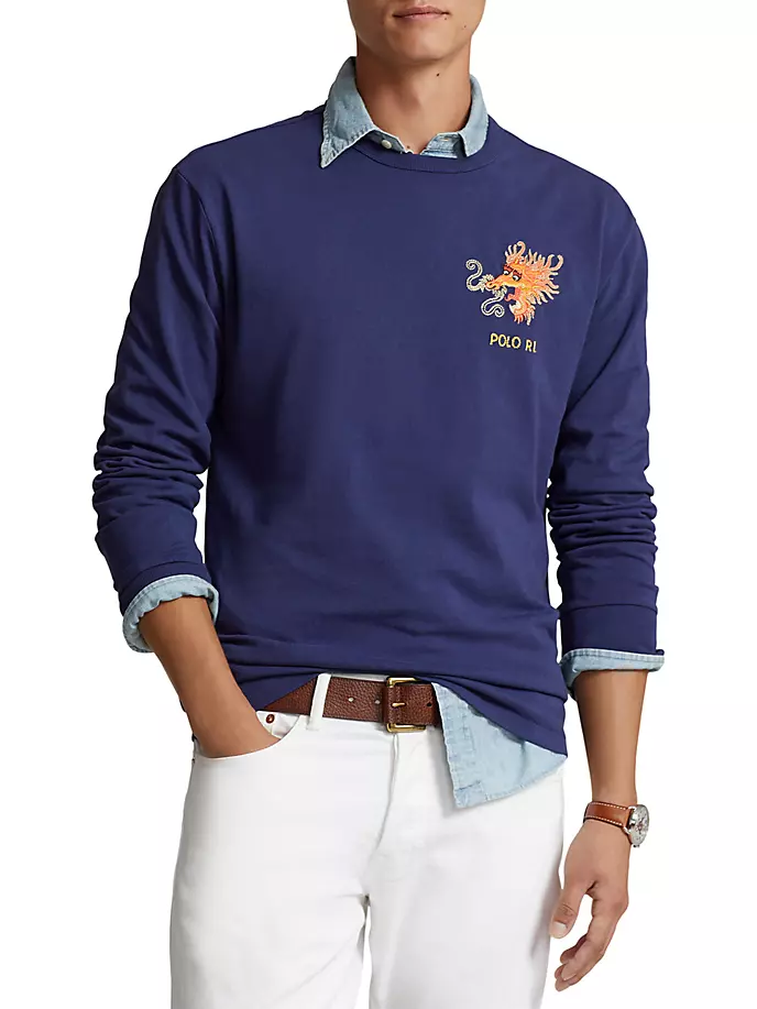 Трикотажная футболка с длинными рукавами «Лунный Новый год» Polo Ralph Lauren, синий
Трикотажная футболка с длинными рукавами «Лунный Новый год» Polo Ralph Lauren, синий