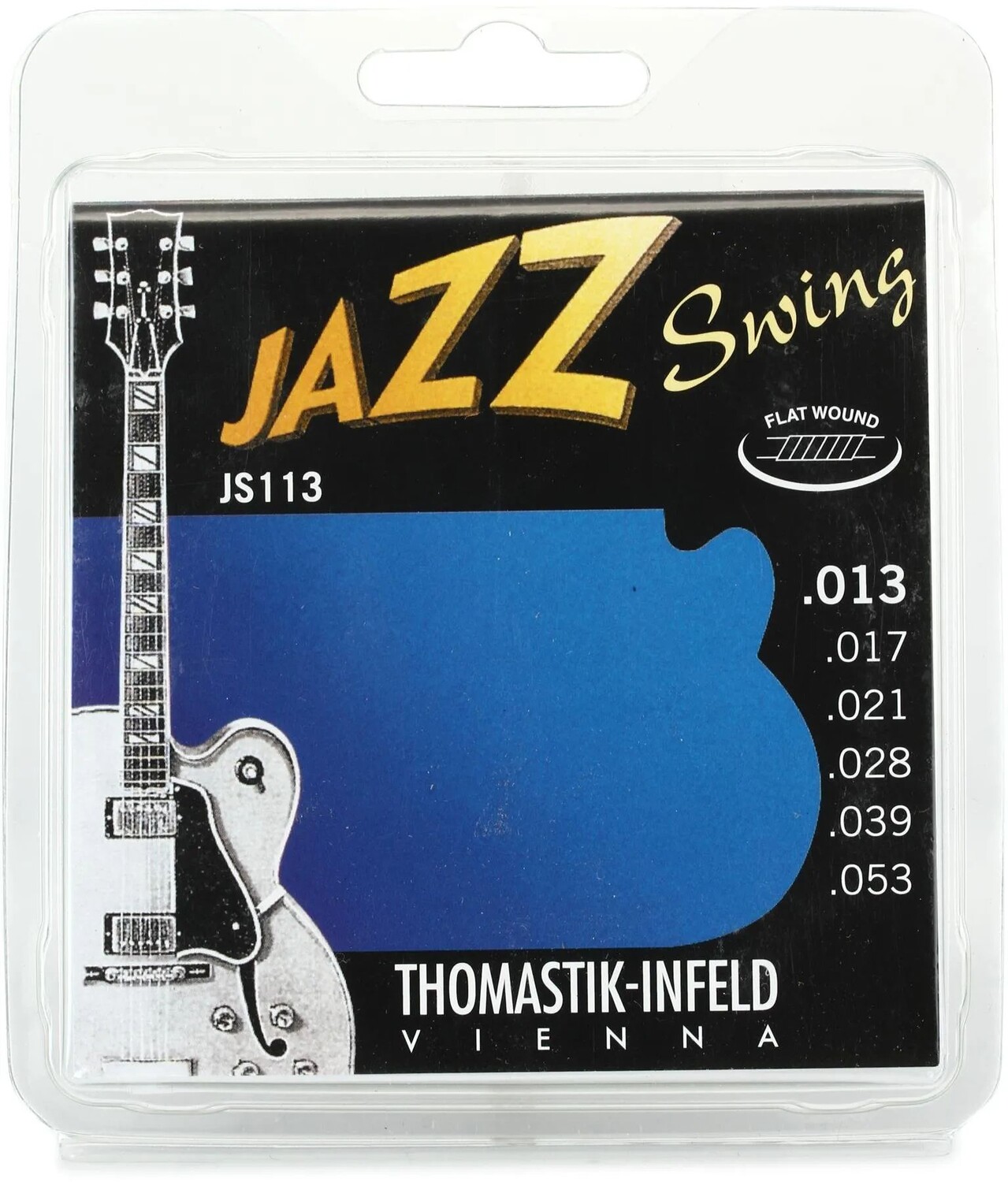 Thomastik-Infeld JS113 Jazz Swing Струны для электрогитары с плоской обмоткой — .013-.053, средний размер
Thomastik-Infeld JS113 Jazz Swing Струны для электрогитары с плоской обмоткой — .013-.053, средний размер
