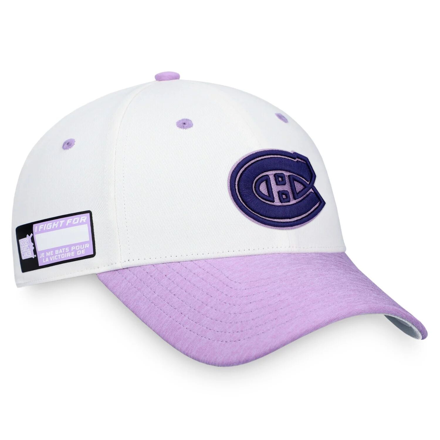 Мужская фирменная белая/фиолетовая кепка Fanatics Montreal Canadiens 2022 Hockey Fights Cancer Authentic Pro Snapback
Мужская фирменная белая/фиолетовая кепка Fanatics Montreal Canadiens 2022 Hockey Fights Cancer Authentic Pro Snapback