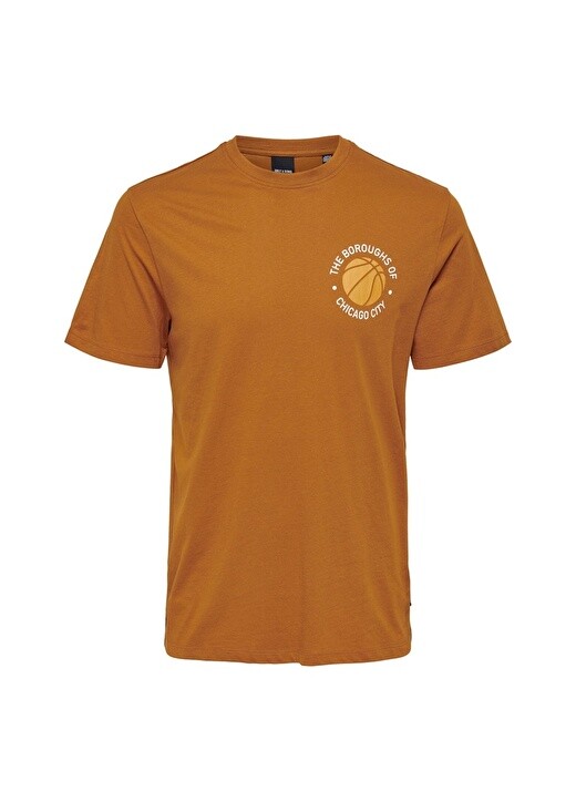 Коричневая мужская футболка с круглым вырезом с принтом Only & Sons
Коричневая мужская футболка с круглым вырезом с принтом Only & Sons