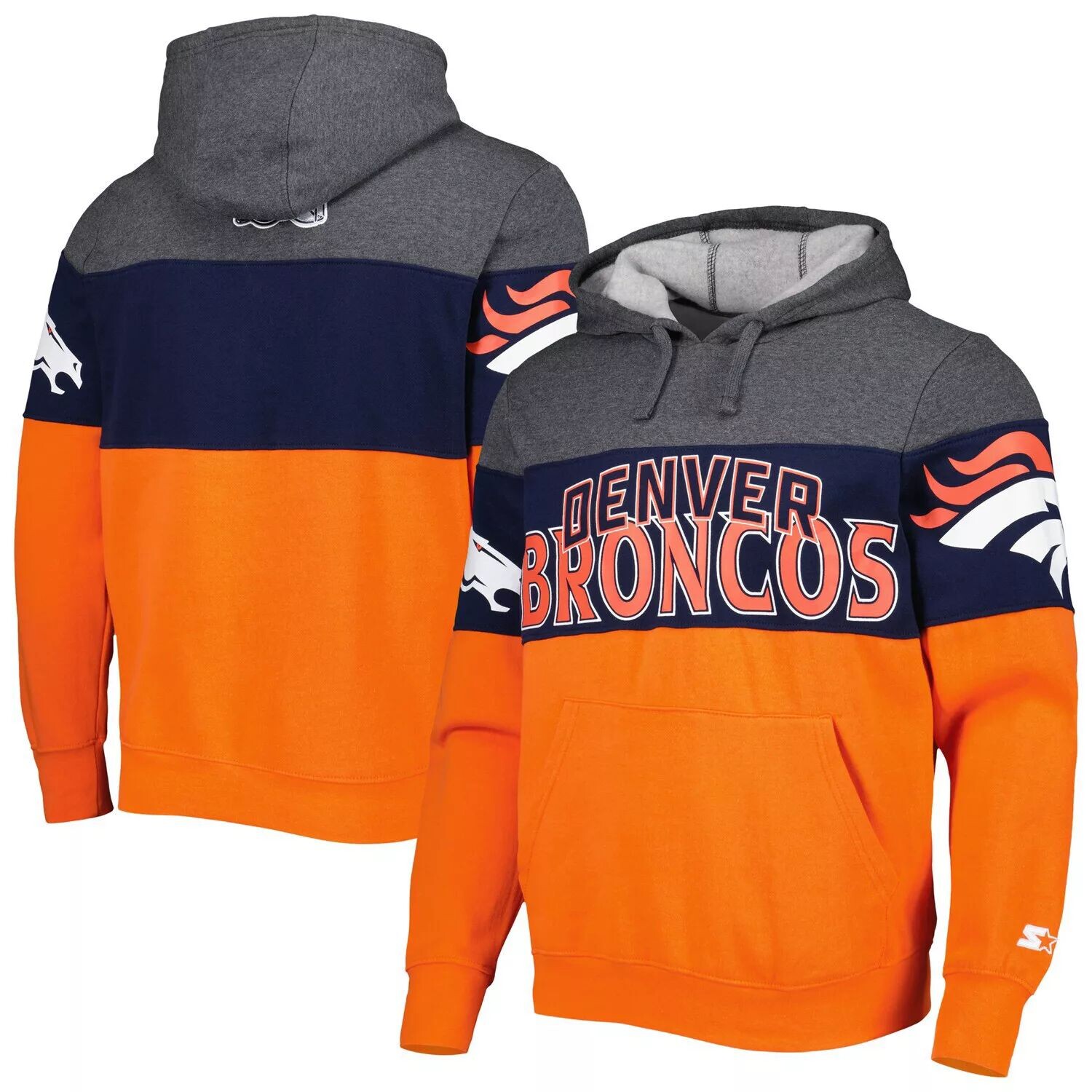 Мужская толстовка с капюшоном Denver Broncos Extreme серого/оранжевого цвета Starter, Оранжевый
Мужская толстовка с капюшоном Denver Broncos Extreme серого/оранжевого цвета Starter, Оранжевый