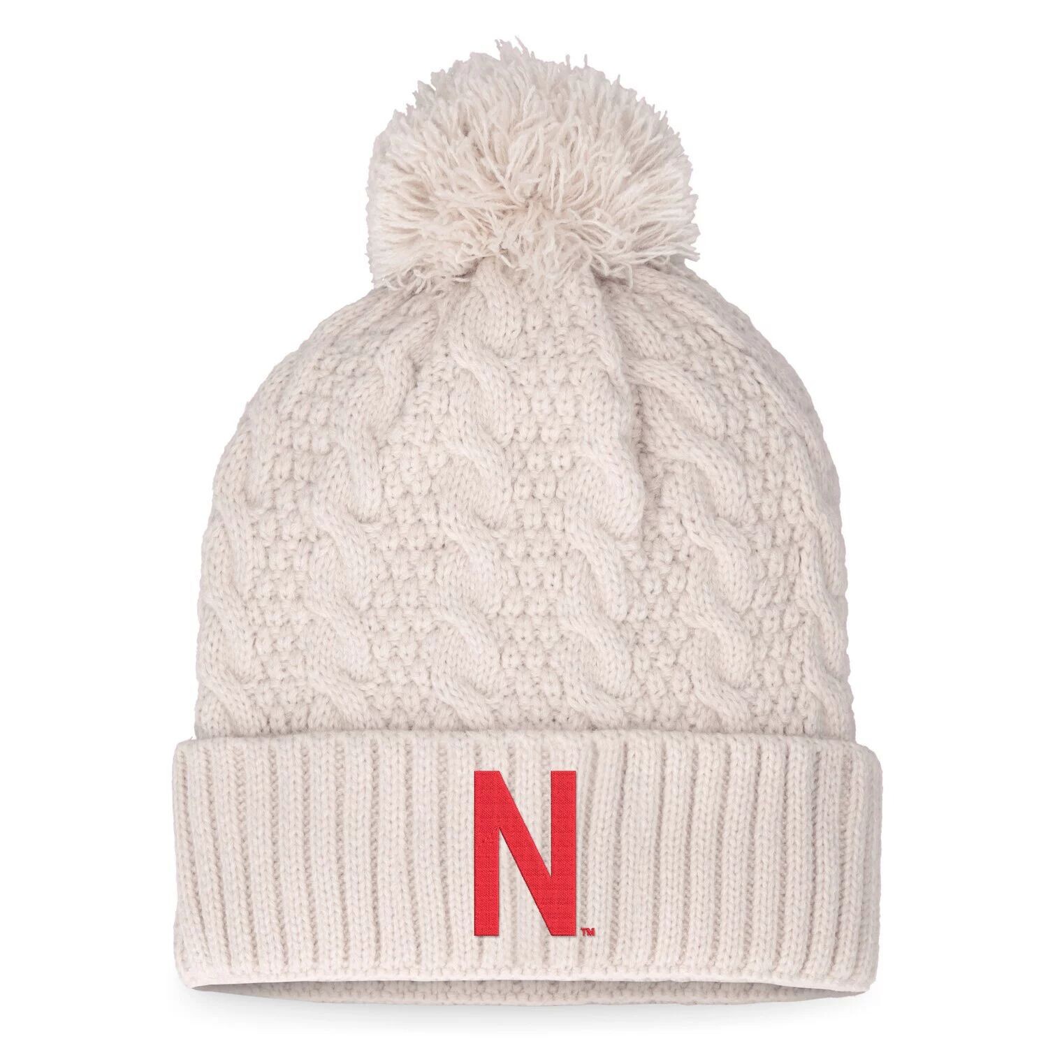 Женская кремовая вязаная шапка с манжетами и помпоном Top of the World Nebraska Huskers Pearl
Женская кремовая вязаная шапка с манжетами и помпоном Top of the World Nebraska Huskers Pearl