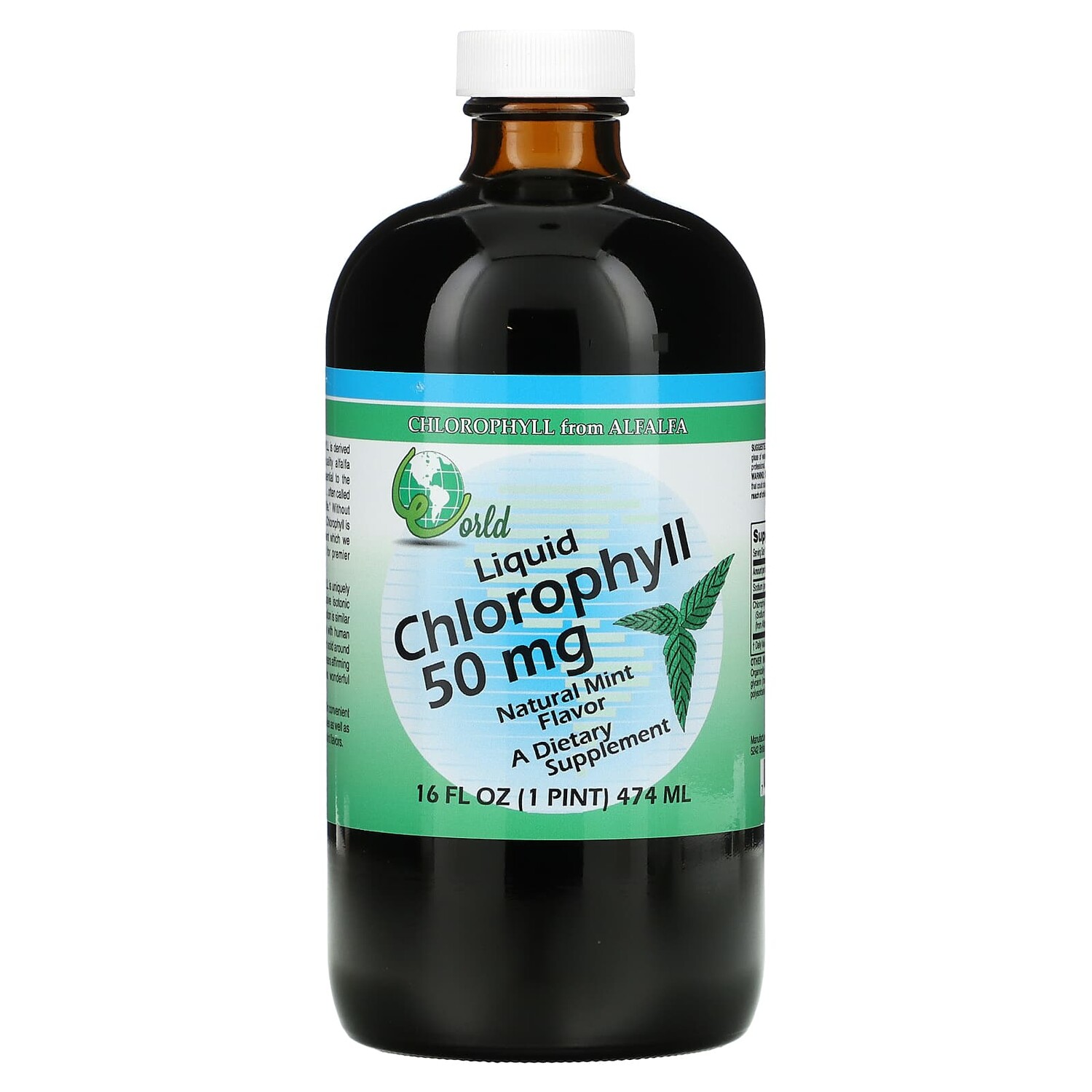 Жидкий хлорофилл, натуральная мята, 50 мг, 16 жидких унций (474 мл), World Organic
Жидкий хлорофилл, натуральная мята, 50 мг, 16 жидких унций (474 мл), World Organic