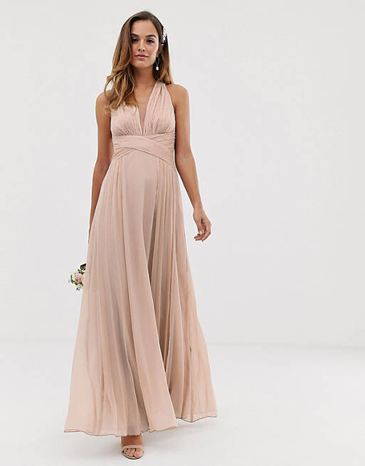 Платье макси с драпировкой и лифом со сборками и запахом на талии ASOS DESIGN Bridesmaid
Платье макси с драпировкой и лифом со сборками и запахом на талии ASOS DESIGN Bridesmaid