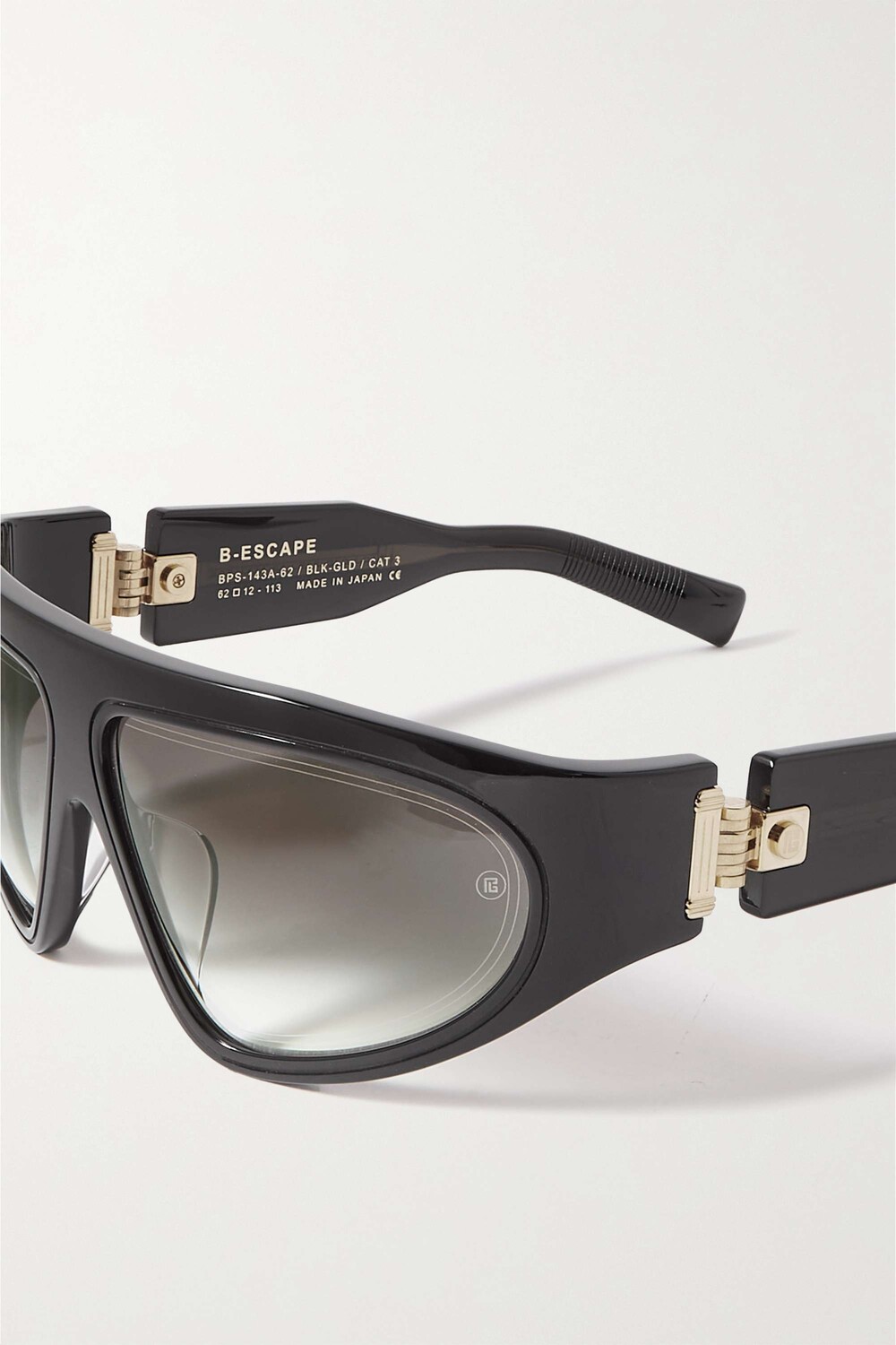 BALMAIN EYEWEAR Солнцезащитные очки B-Escape в D-оправе из ацетата и золотистого цвета, черный
BALMAIN EYEWEAR Солнцезащитные очки B-Escape в D-оправе из ацетата и золотистого цвета, черный