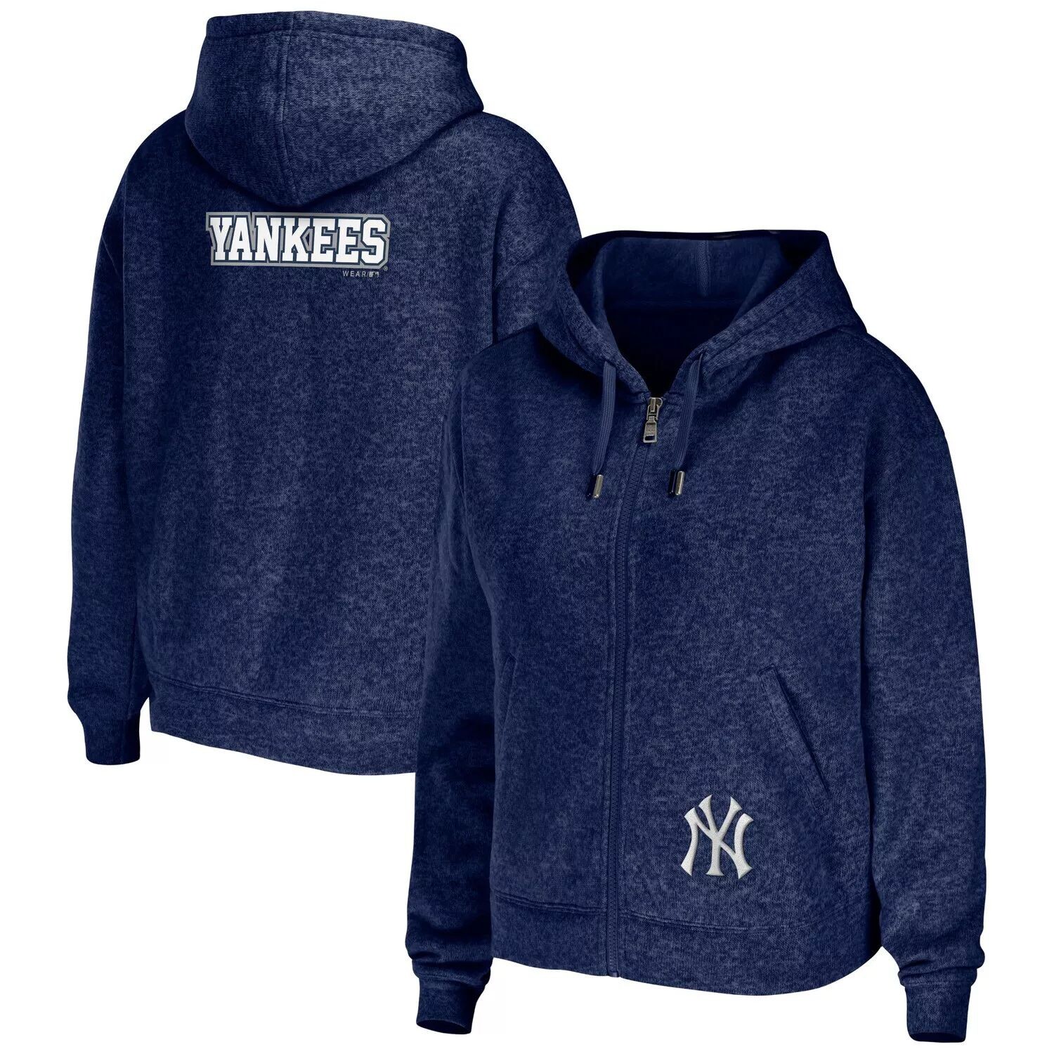 Женская WEAR by Erin Andrews Темно-синяя толстовка с молнией во всю длину New York Yankees, Синий
Женская WEAR by Erin Andrews Темно-синяя толстовка с молнией во всю длину New York Yankees, Синий