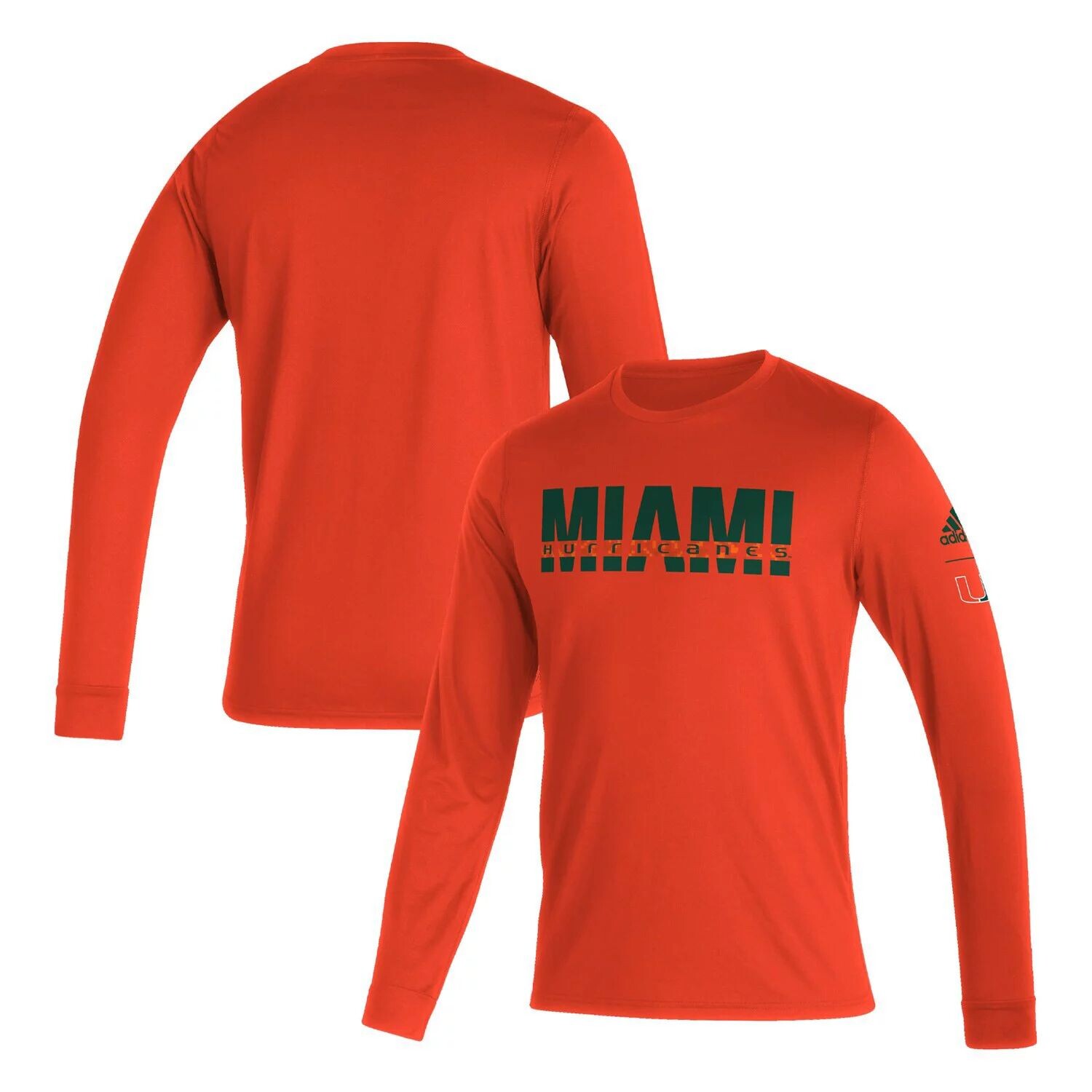 Мужская оранжевая футболка с длинным рукавом Miami Hurricanes Sideline Locker Strikethrough Creator AEROREADY adidas
Мужская оранжевая футболка с длинным рукавом Miami Hurricanes Sideline Locker Strikethrough Creator AEROREADY adidas