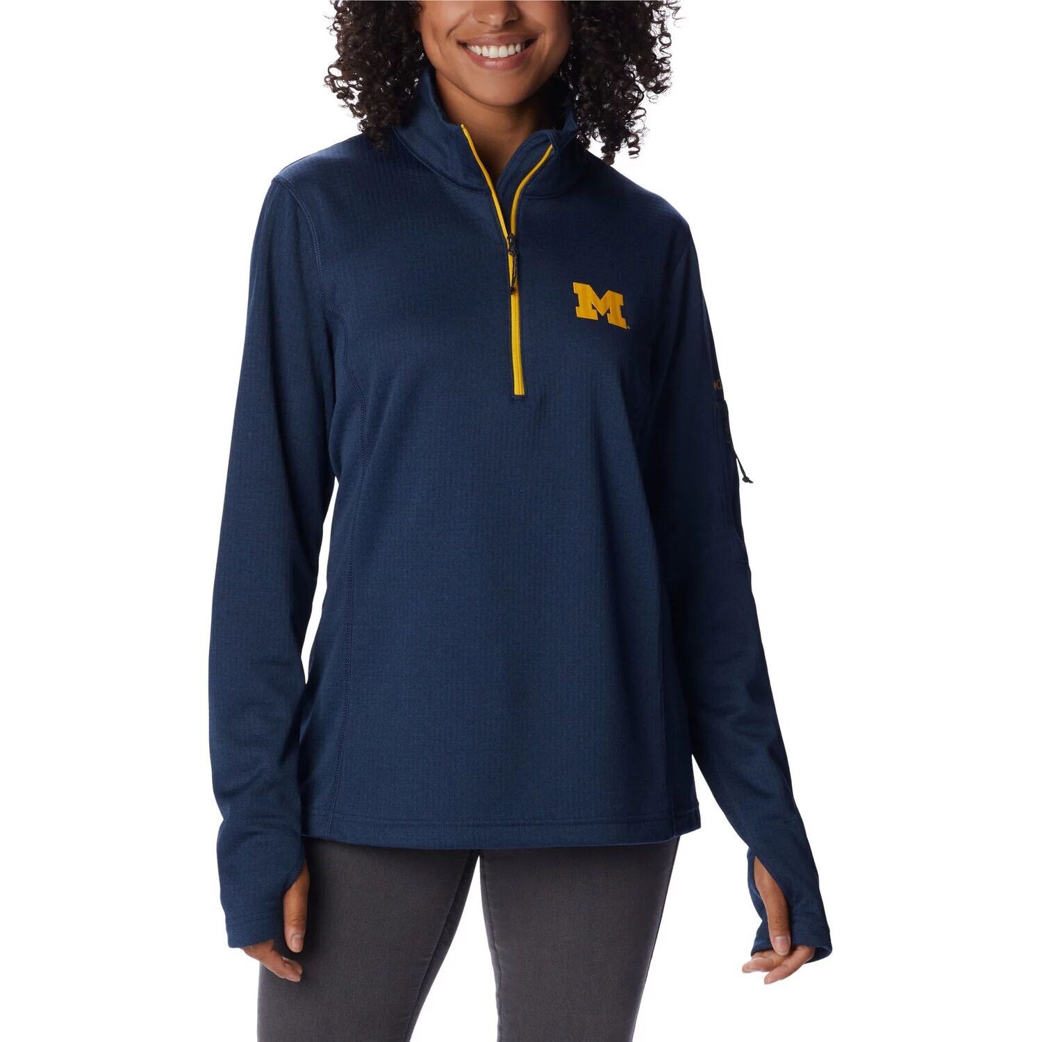 Женский топ с молнией до половины длины Columbia Navy Michigan Wolverines Park View
Женский топ с молнией до половины длины Columbia Navy Michigan Wolverines Park View