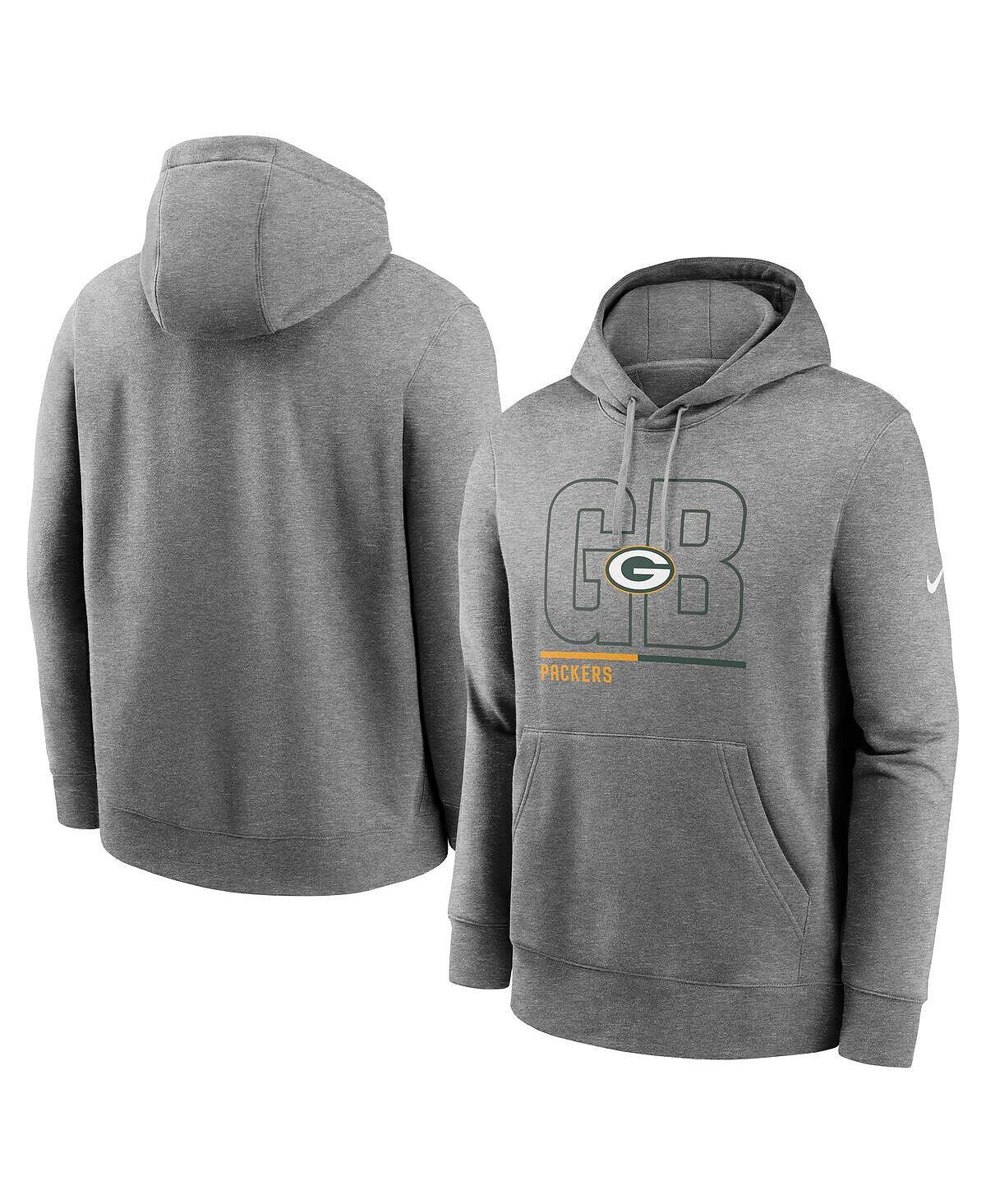 Мужской флисовый пуловер с капюшоном Green Bay Packers City Code Club серого цвета с принтом меланхолии Nike
Мужской флисовый пуловер с капюшоном Green Bay Packers City Code Club серого цвета с принтом меланхолии Nike
