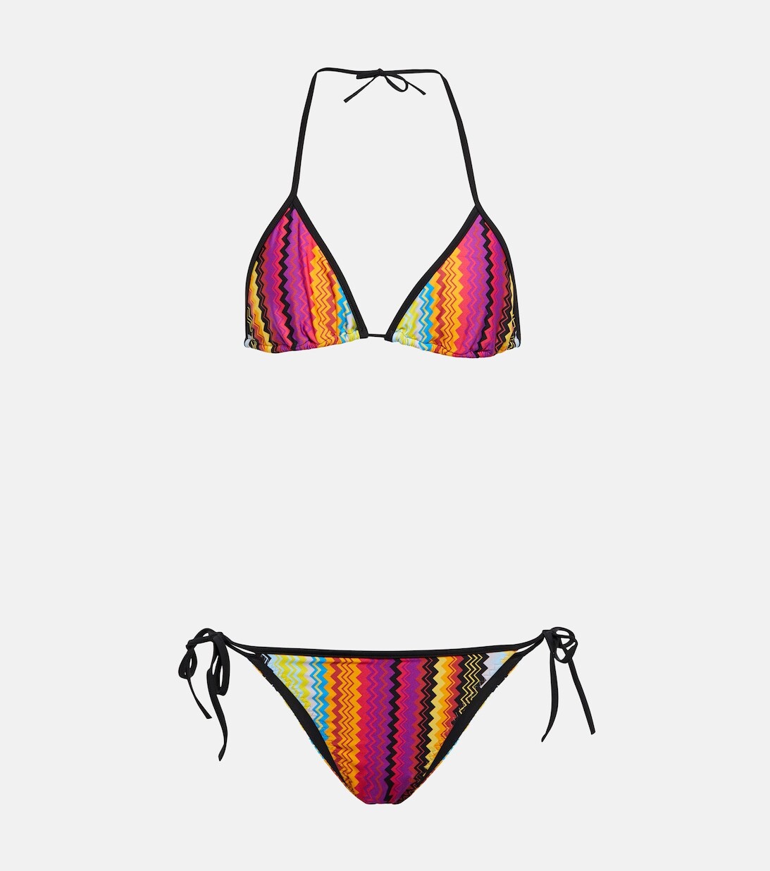 Бикини с треугольными чашечками и зигзагообразной вязкой Missoni, разноцветный, Черный
Бикини с треугольными чашечками и зигзагообразной вязкой Missoni, разноцветный, Черный