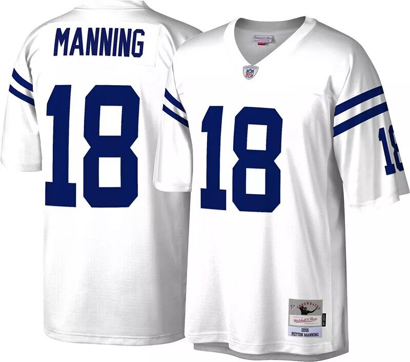 Мужская белая футболка Mitchell & Ness Indianapolis Colts Peyton Manning # 18 2006 г.
Мужская белая футболка Mitchell & Ness Indianapolis Colts Peyton Manning # 18 2006 г.