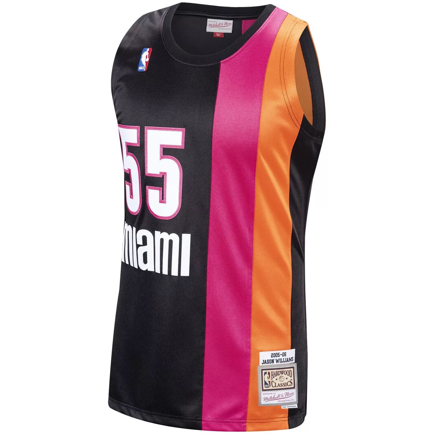Мужская черная майка Mitchell & Ness Jason Williams Miami Heat 2005-06 Hardwood Classics Swingman, Черный
Мужская черная майка Mitchell & Ness Jason Williams Miami Heat 2005-06 Hardwood Classics Swingman, Черный