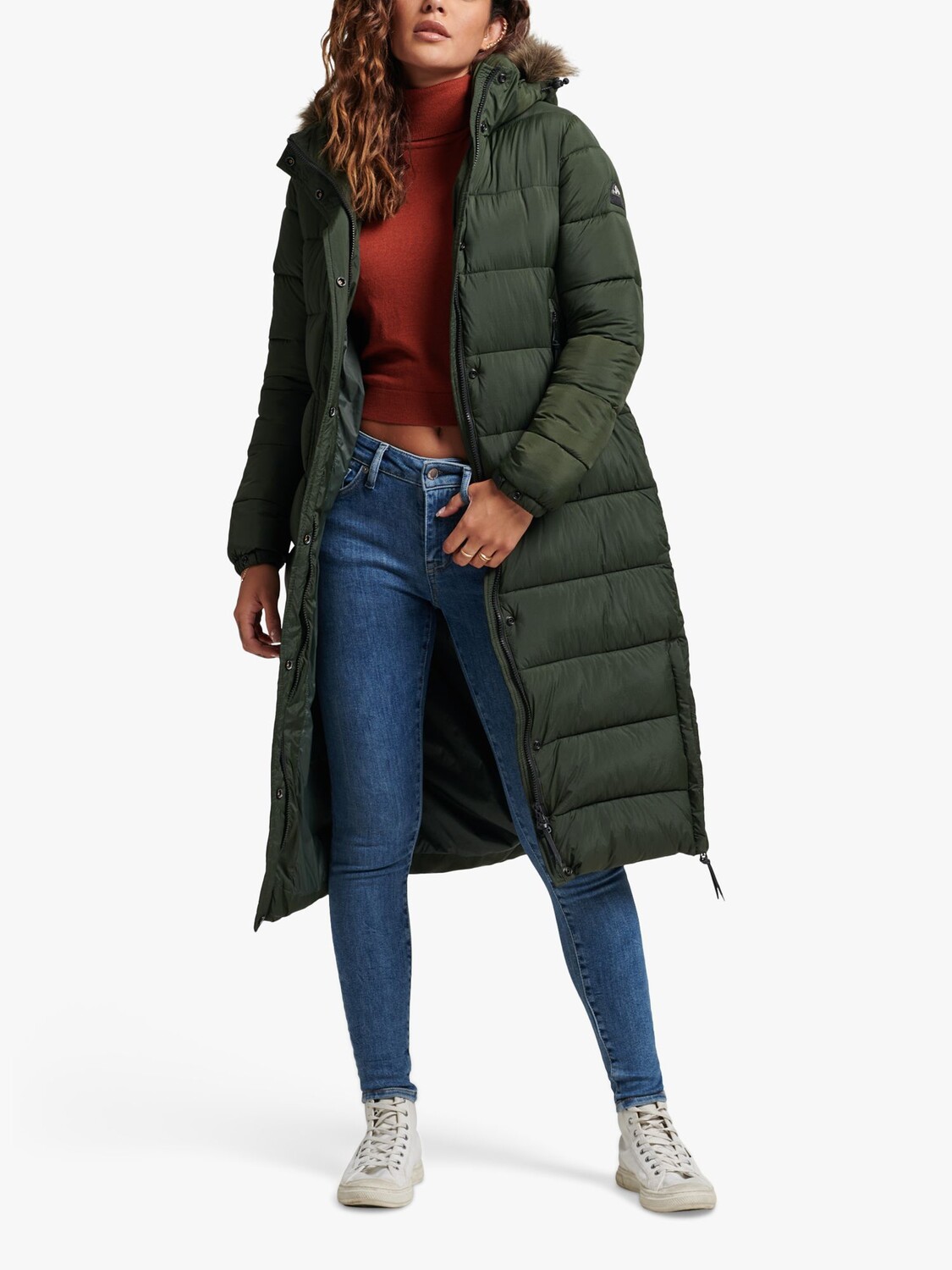 Удлиненный пуховик с капюшоном из искусственного меха Superdry, оливковый цвет Surplus Goods, Зеленый
Удлиненный пуховик с капюшоном из искусственного меха Superdry, оливковый цвет Surplus Goods, Зеленый