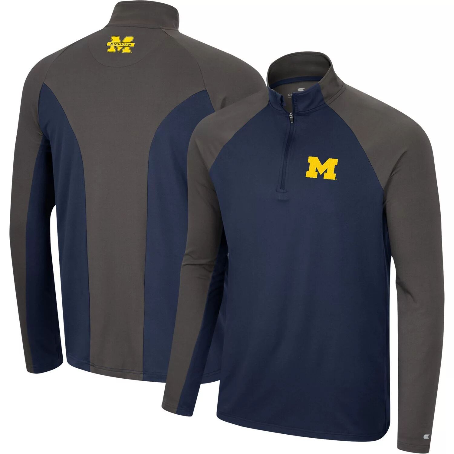 Мужская ветровка темно-синего/темно-серого цвета с молнией четверти Michigan Wolverines Two Yutes реглан Colosseum, Синий
Мужская ветровка темно-синего/темно-серого цвета с молнией четверти Michigan Wolverines Two Yutes реглан Colosseum, Синий