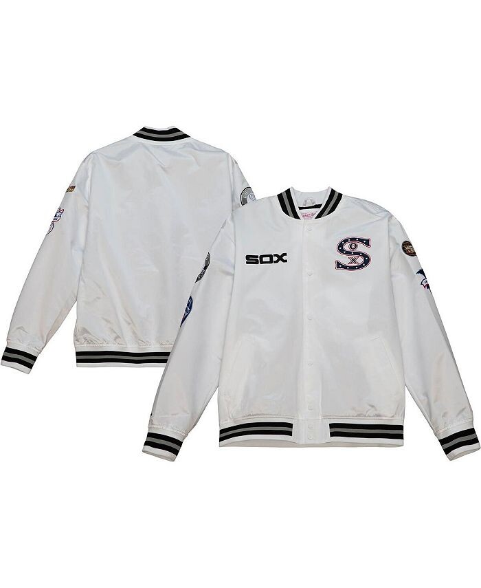 Мужская белая атласная университетская куртка с длинными кнопками Chicago White Sox City Collection Mitchell & Ness, белый
Мужская белая атласная университетская куртка с длинными кнопками Chicago White Sox City Collection Mitchell & Ness, белый