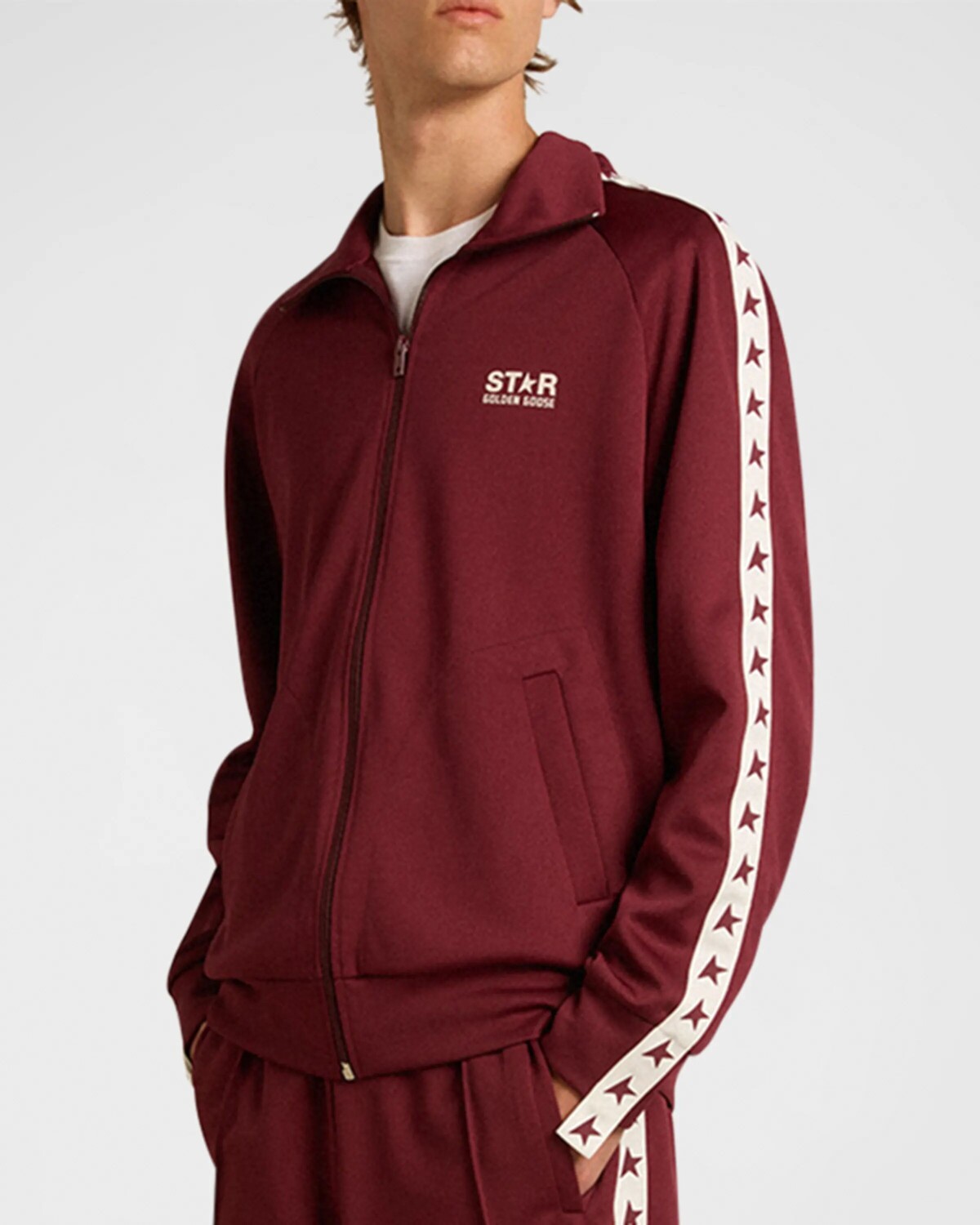 Мужская спортивная куртка с молнией во всю длину Star Golden Goose, цвет Windsor Wine White
Мужская спортивная куртка с молнией во всю длину Star Golden Goose, цвет Windsor Wine White