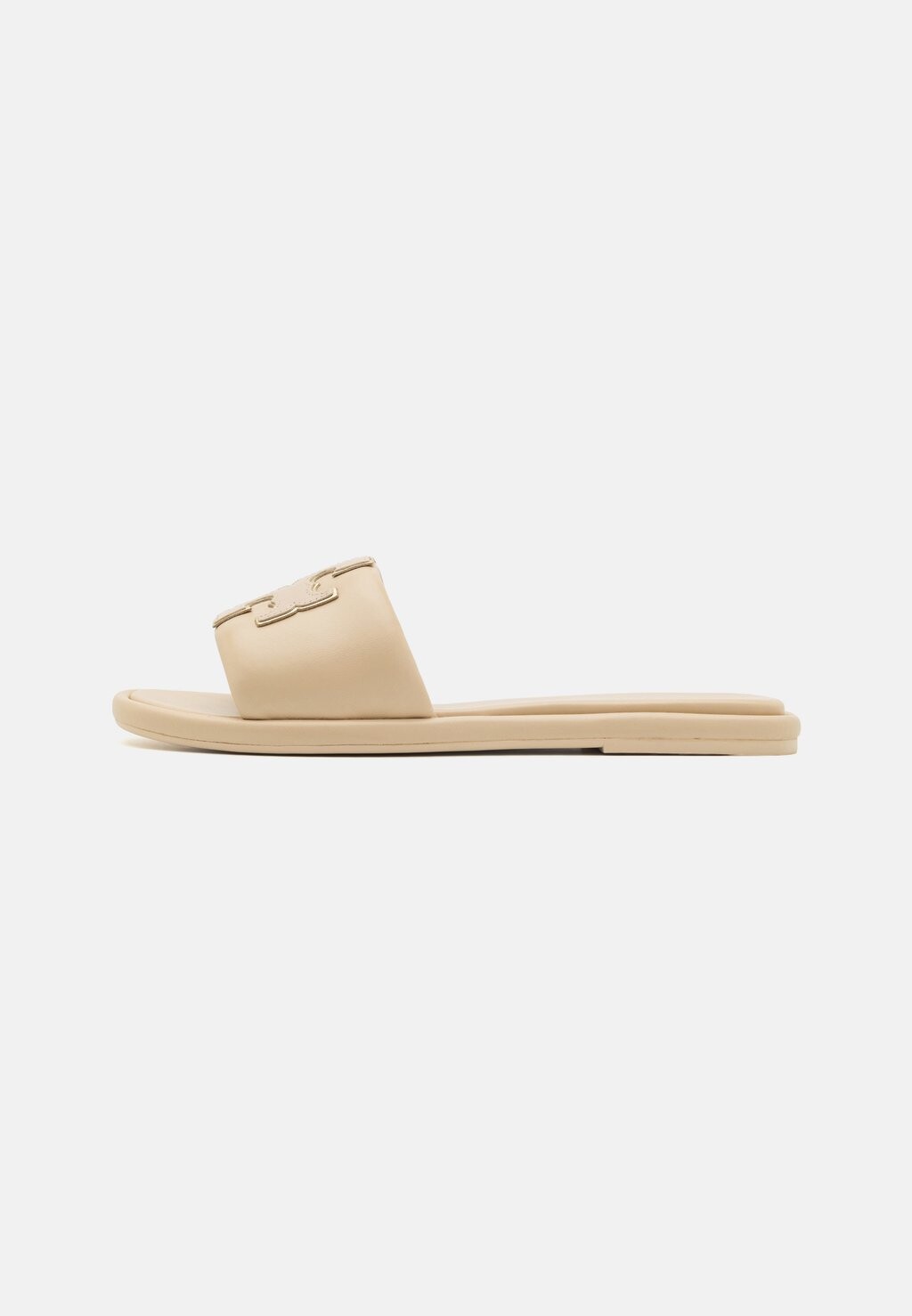 Туфли без каблуков DOUBLE T SPORT SLIDE Tory Burch, цвет dulce de leche/gold 
Туфли без каблуков DOUBLE T SPORT SLIDE Tory Burch, цвет dulce de leche/gold
