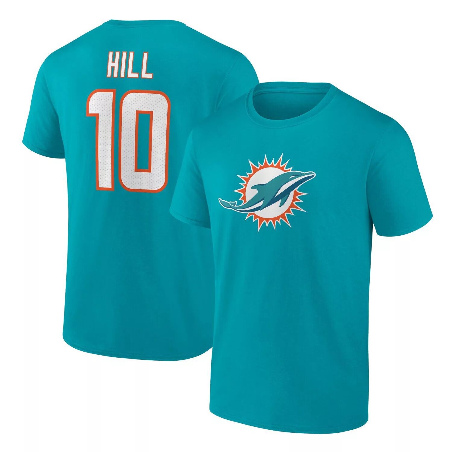 Мужская футболка Fanatics с фирменным логотипом Tyreek Hill Aqua Miami Dolphins со значком игрока, именем и номером
Мужская футболка Fanatics с фирменным логотипом Tyreek Hill Aqua Miami Dolphins со значком игрока, именем и номером