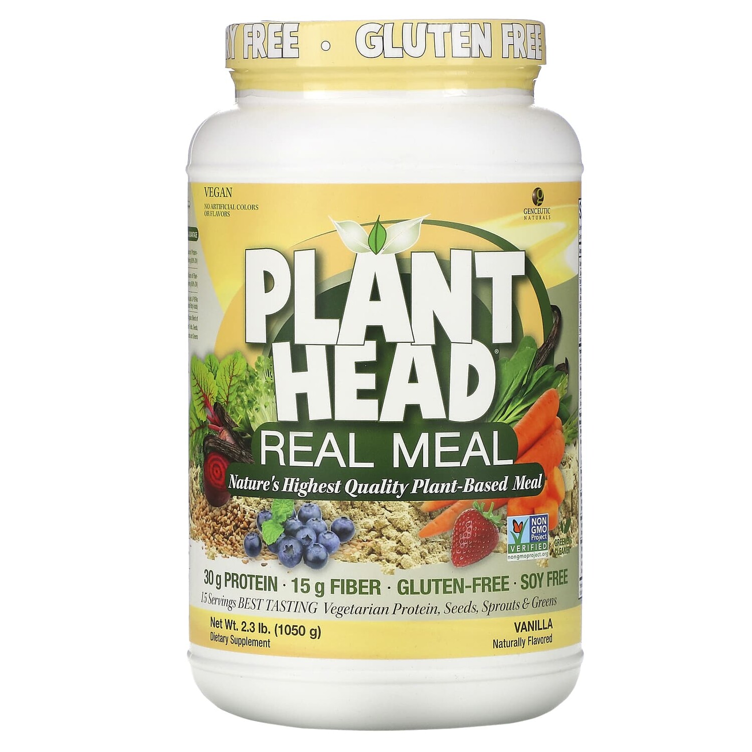 Plant Head, источник растительного белка, ваниль, 1050 г (2,3 фунта), Genceutic Naturals
Plant Head, источник растительного белка, ваниль, 1050 г (2,3 фунта), Genceutic Naturals