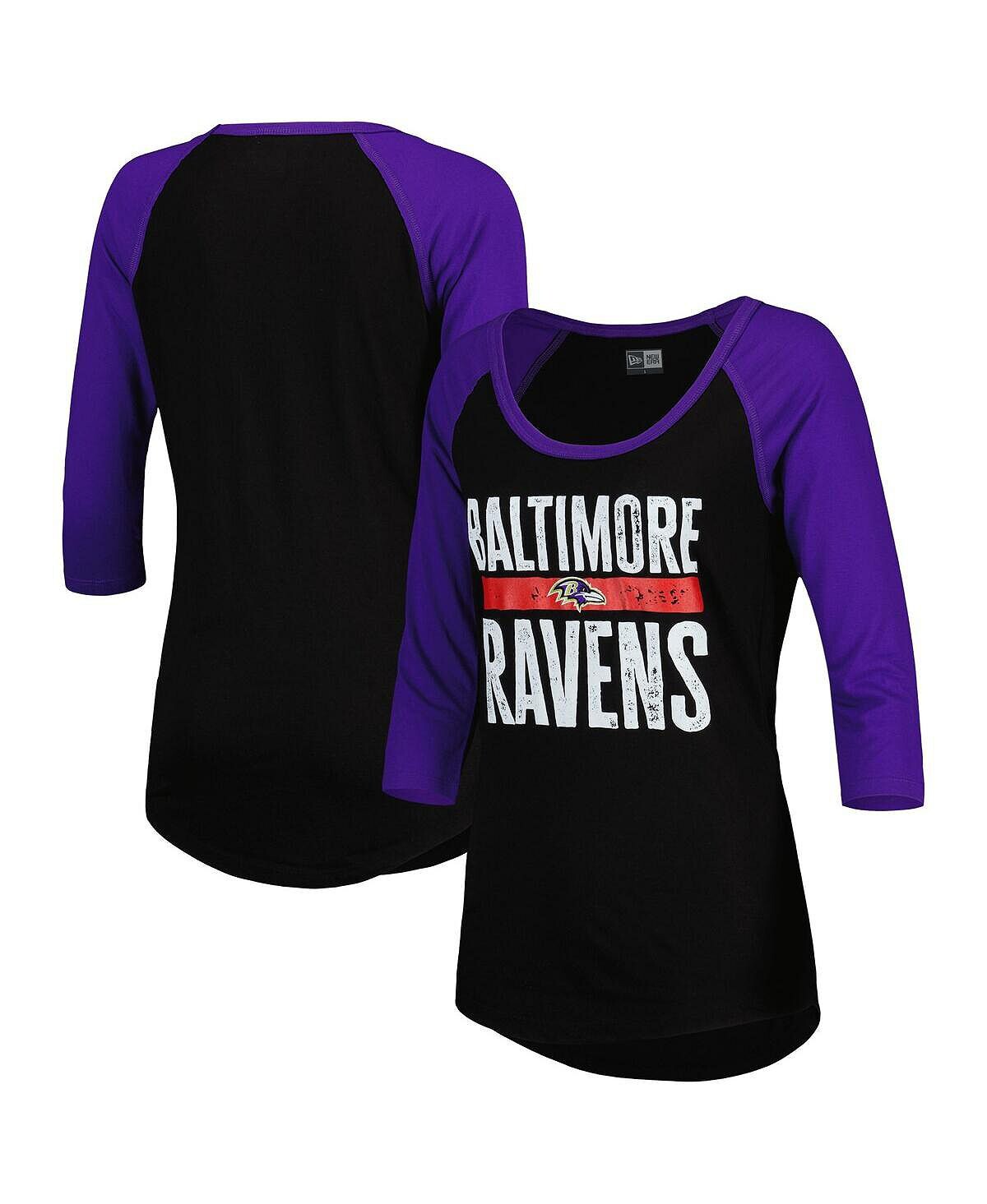 Черная женская футболка реглан с рукавами 3/4 Baltimore Ravens Stacked Wordmark New Era, черный
Черная женская футболка реглан с рукавами 3/4 Baltimore Ravens Stacked Wordmark New Era, черный