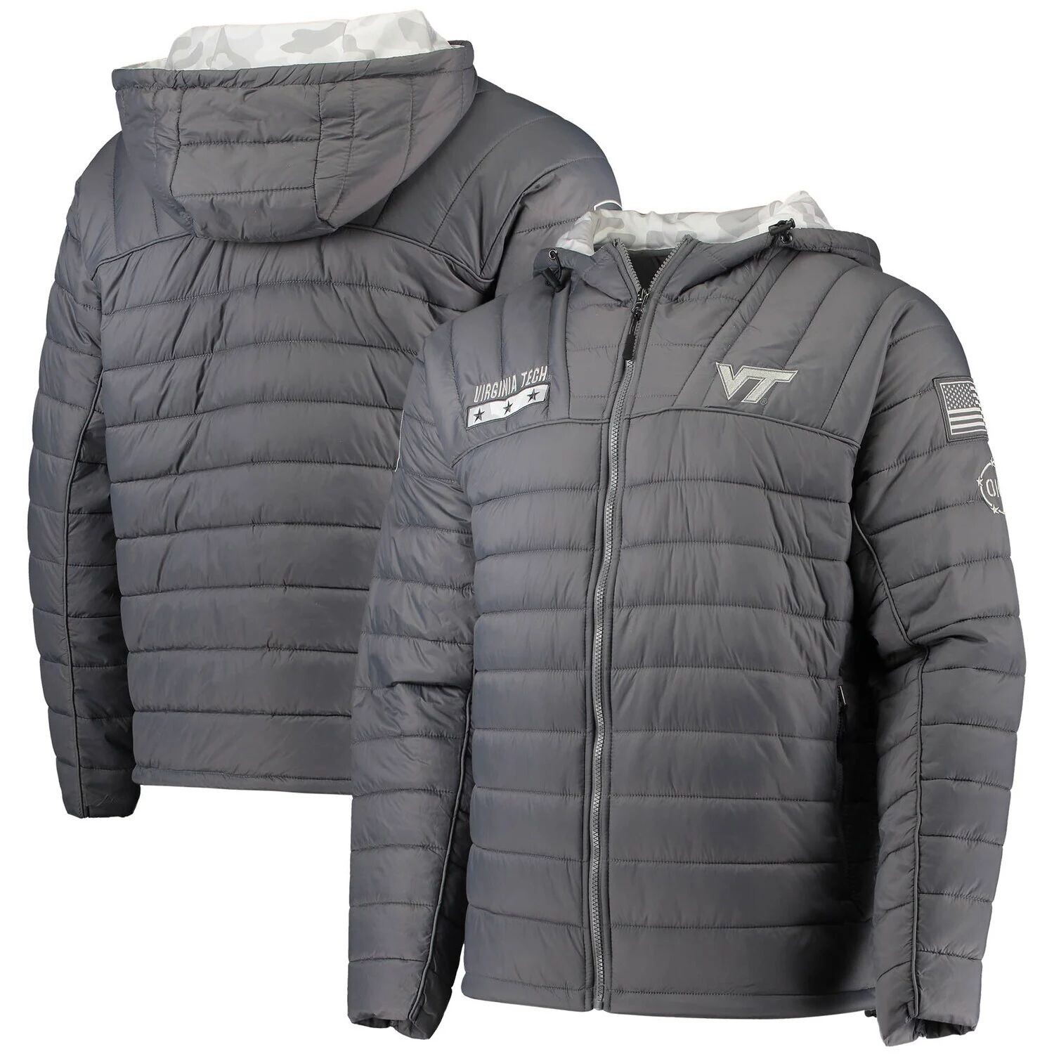 Мужская серая/камуфляжная куртка с капюшоном Virginia Tech Hokies OHT Military Appreciation Iceman Snow Puffer на молнии во всю длину Colosseum, Серый
Мужская серая/камуфляжная куртка с капюшоном Virginia Tech Hokies OHT Military Appreciation Iceman Snow Puffer на молнии во всю длину Colosseum, Серый