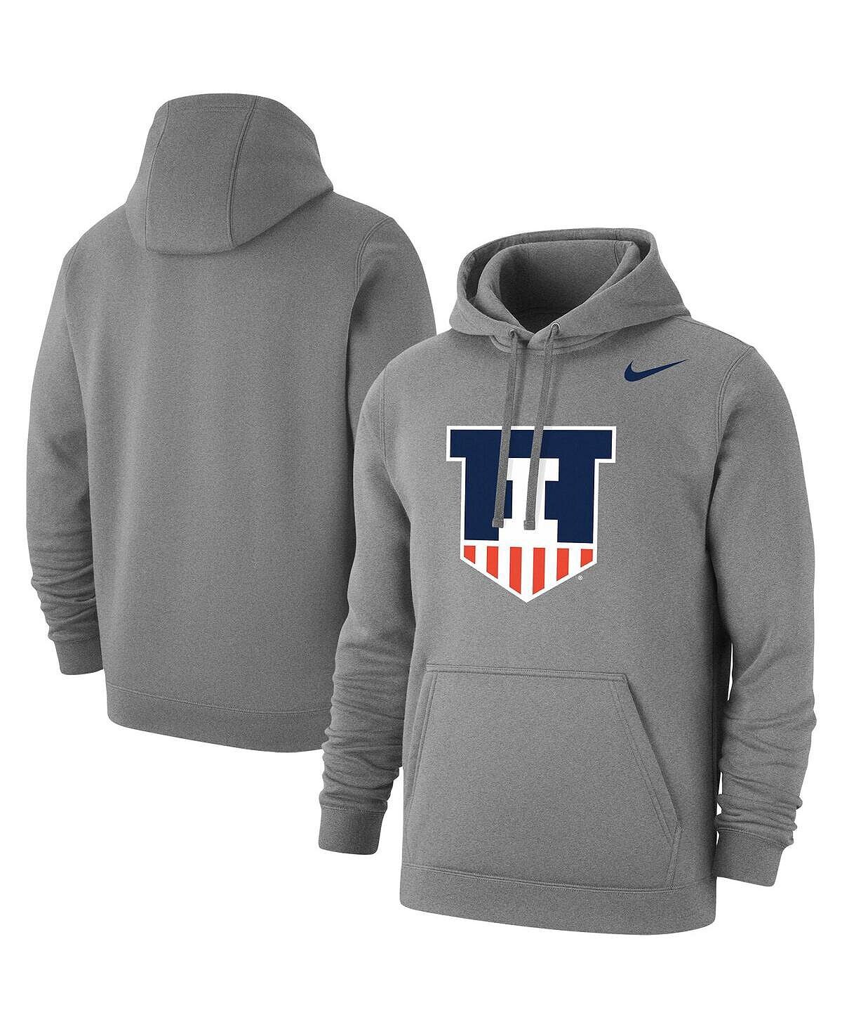 Мужской пуловер с капюшоном с логотипом Heather Grey Illinois Fighting Illini Club Nike
Мужской пуловер с капюшоном с логотипом Heather Grey Illinois Fighting Illini Club Nike