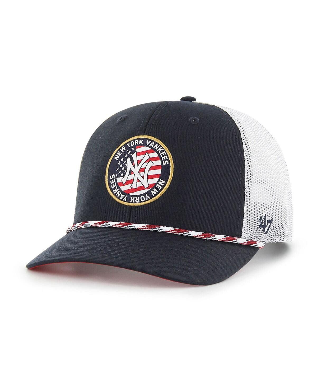 Мужская темно-синяя регулируемая кепка New York Yankees Union с нашивкой Trucker '47 Brand
Мужская темно-синяя регулируемая кепка New York Yankees Union с нашивкой Trucker '47 Brand