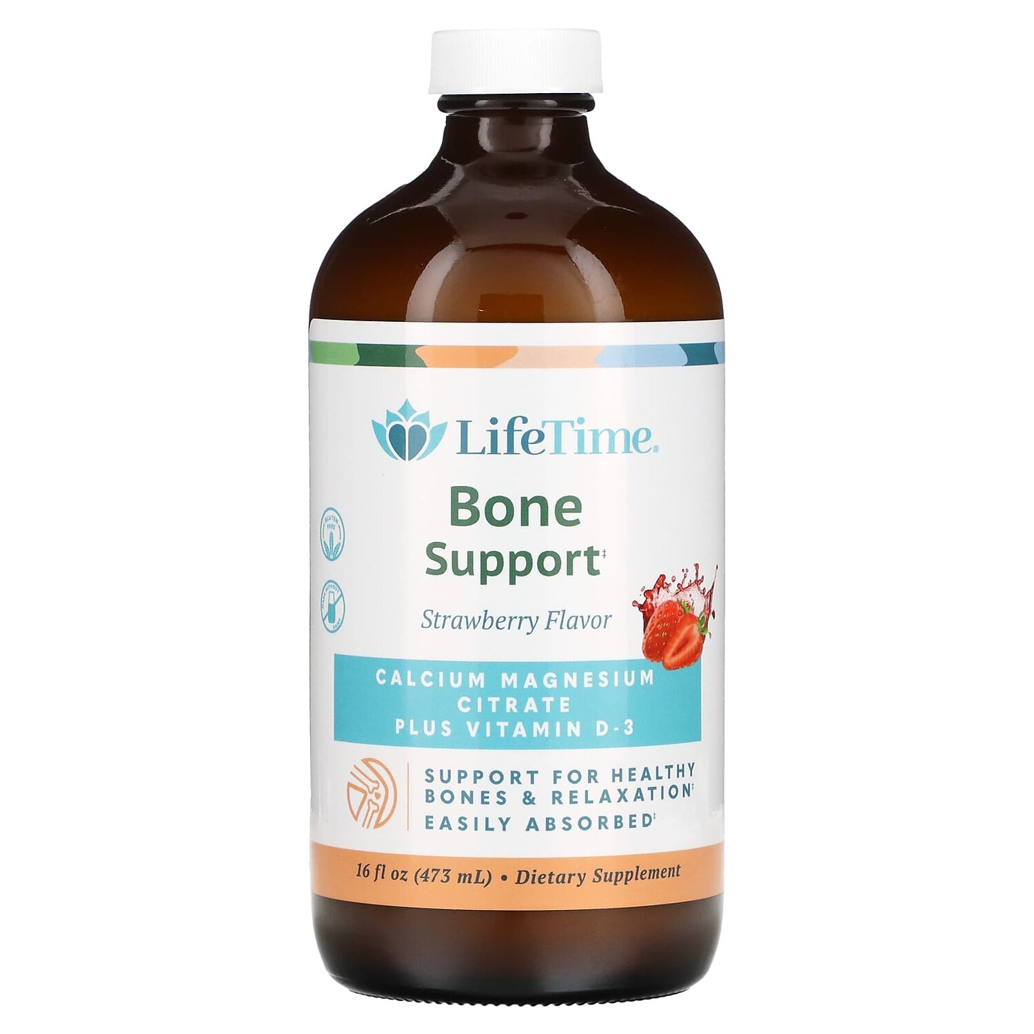 Bone Support, цитрат кальция и магния с витамином D3, клубника, 473 мл (16 жидк. Унций), LifeTime Vitamins
Bone Support, цитрат кальция и магния с витамином D3, клубника, 473 мл (16 жидк. Унций), LifeTime Vitamins
