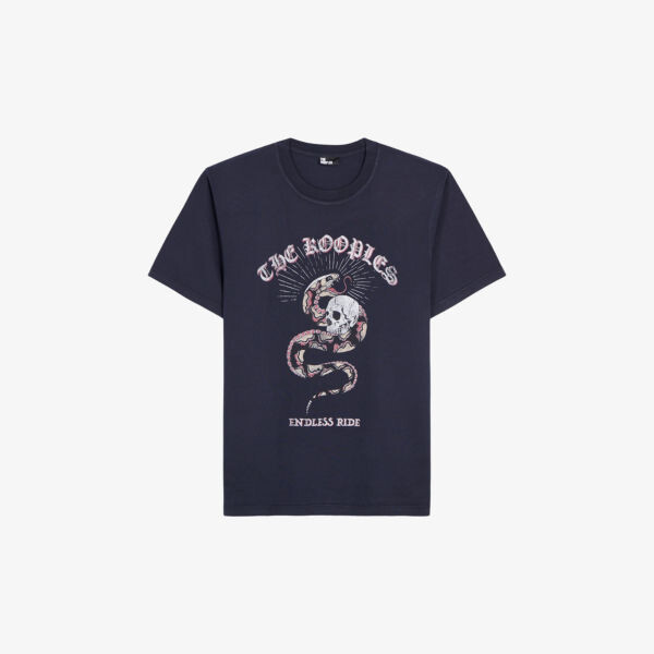 Хлопковая футболка с графическим принтом и короткими рукавами The Kooples, темно-синий
Хлопковая футболка с графическим принтом и короткими рукавами The Kooples, темно-синий
