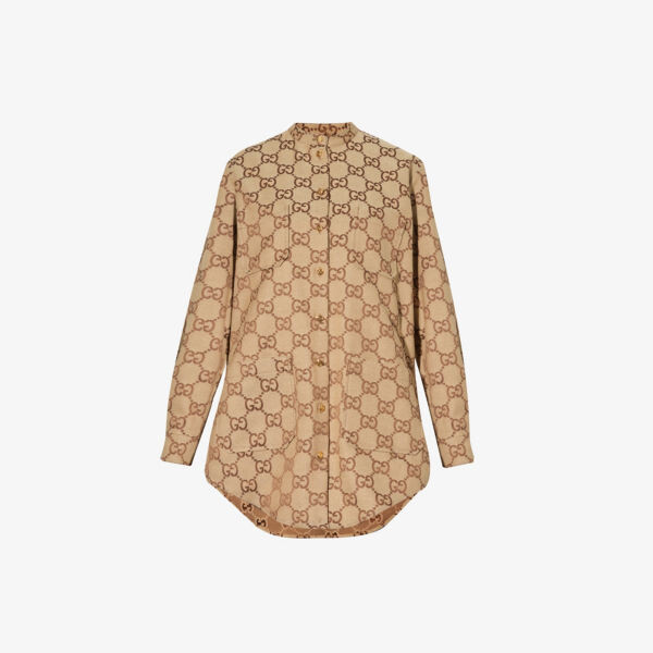 Текстурная рубашка обычного кроя из смесового хлопка с узором монограммы Gucci, черный
Текстурная рубашка обычного кроя из смесового хлопка с узором монограммы Gucci, черный