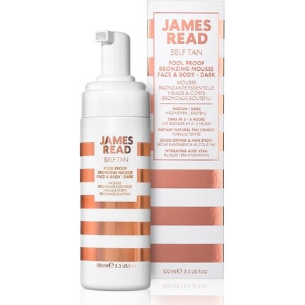 JAMES READ Fool Proof Bronzing Mousse для лица и тела Темный 100 мл — мгновенный автозагар с глубоким бронзовым оттенком и быстросохнущей формулой
JAMES READ Fool Proof Bronzing Mousse для лица и тела Темный 100 мл — мгновенный автозагар с глубоким бронзовым оттенком и быстросохнущей формулой
