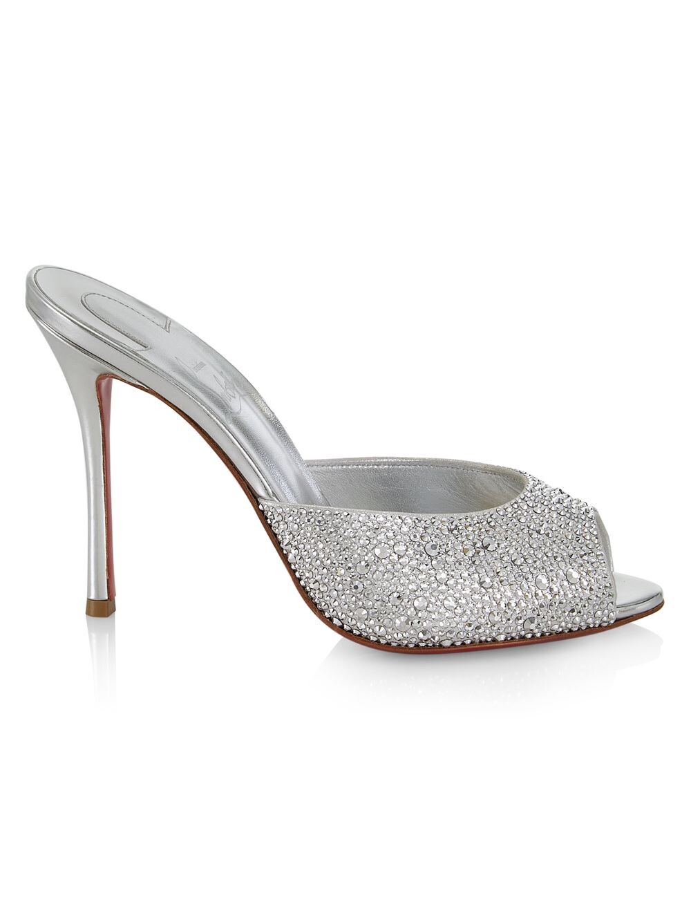 Замшевые туфли без задника Me Dolly 100 с украшением Christian Louboutin, серебряный, Серый
Замшевые туфли без задника Me Dolly 100 с украшением Christian Louboutin, серебряный, Серый