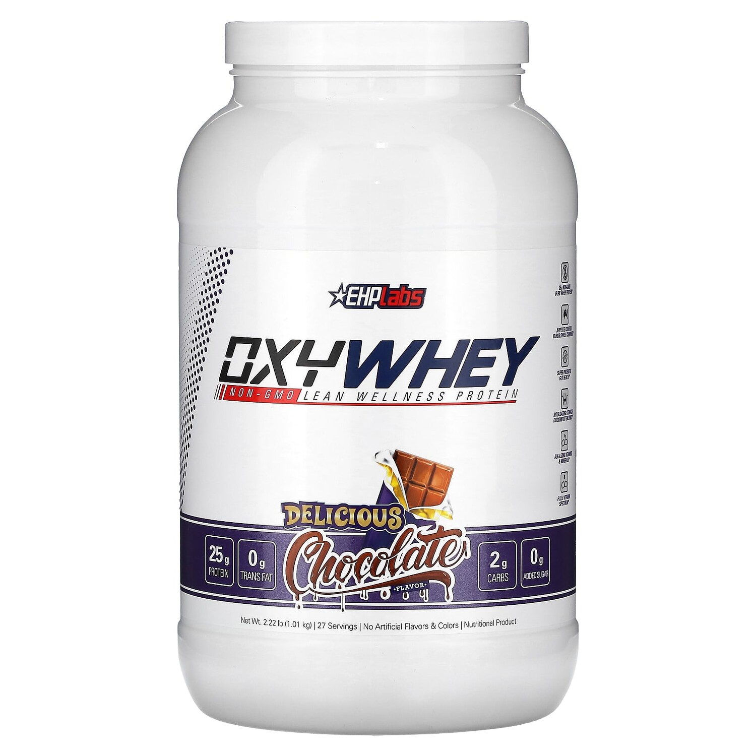 OxyWhey, постный оздоровительный протеин, вкусный шоколад, 1,01 кг (2,22 фунта), EHPlabs
OxyWhey, постный оздоровительный протеин, вкусный шоколад, 1,01 кг (2,22 фунта), EHPlabs