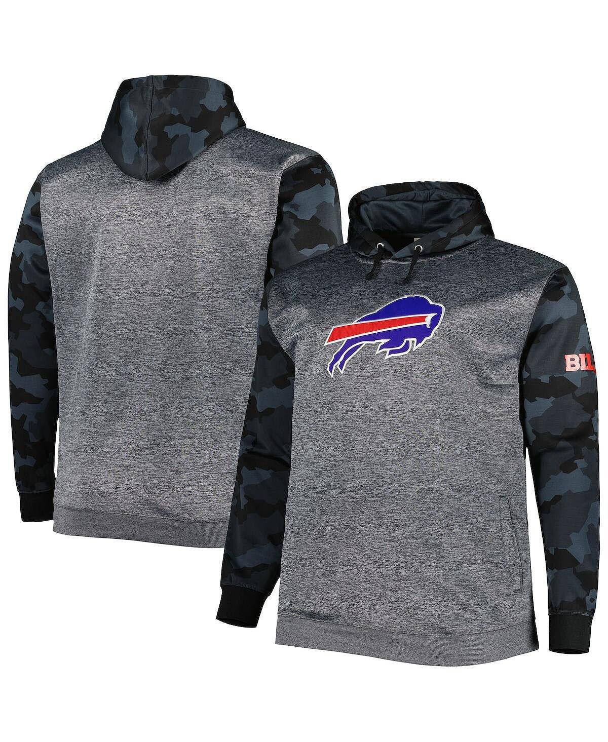 Мужской пуловер с капюшоном и камуфляжным рисунком с логотипом Heather Charcoal Buffalo Bills Big and Tall Fanatics
Мужской пуловер с капюшоном и камуфляжным рисунком с логотипом Heather Charcoal Buffalo Bills Big and Tall Fanatics