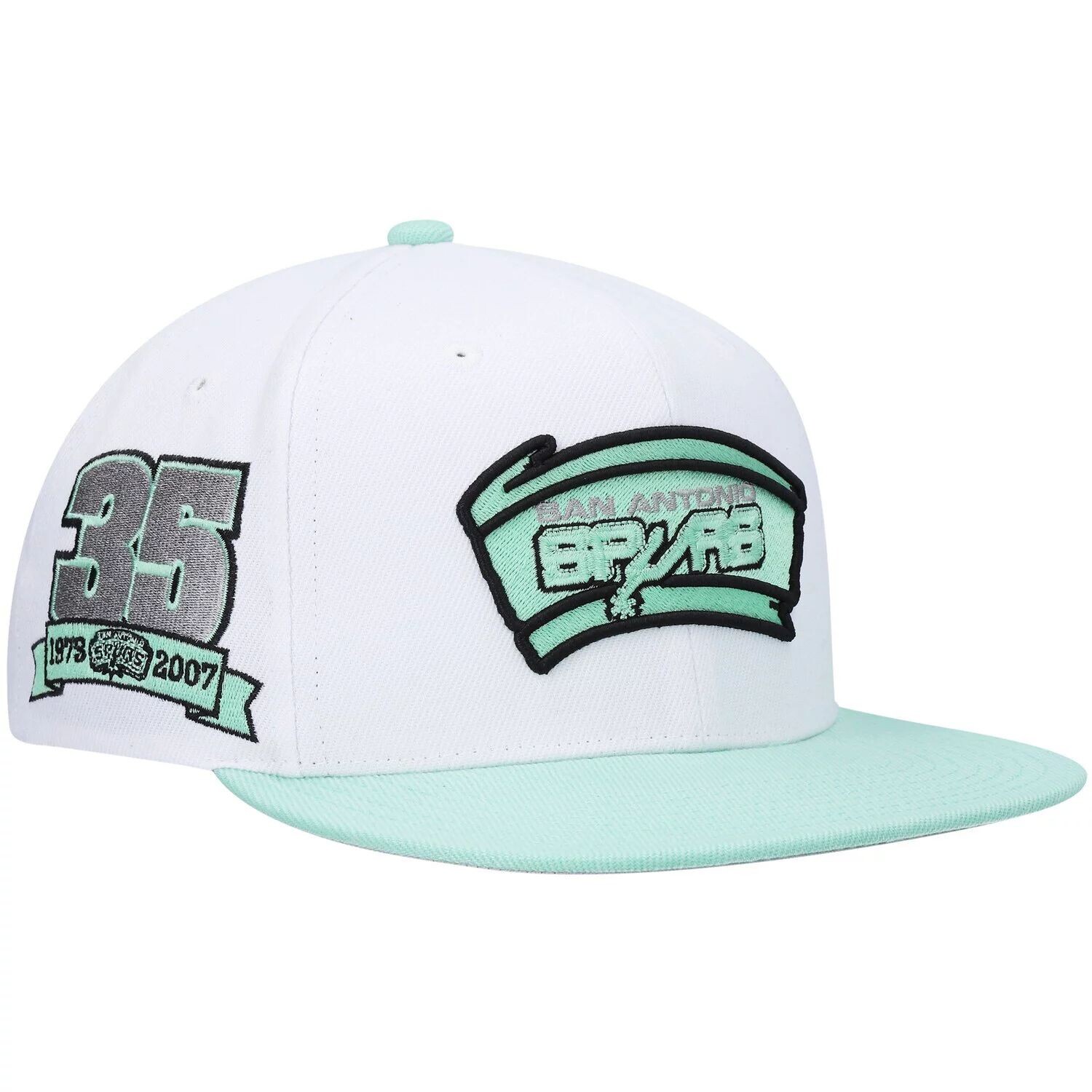 Мужская белая кепка Mitchell & Ness San Antonio Spurs Hardwood Classics к 35-летию из чистой платины
Мужская белая кепка Mitchell & Ness San Antonio Spurs Hardwood Classics к 35-летию из чистой платины