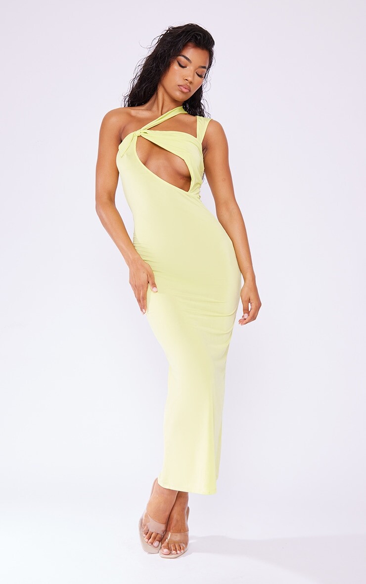 PrettyLittleThing Облегающее платье мидакси цвета лаймового цвета с асимметричным узлом и бретелями
PrettyLittleThing Облегающее платье мидакси цвета лаймового цвета с асимметричным узлом и бретелями