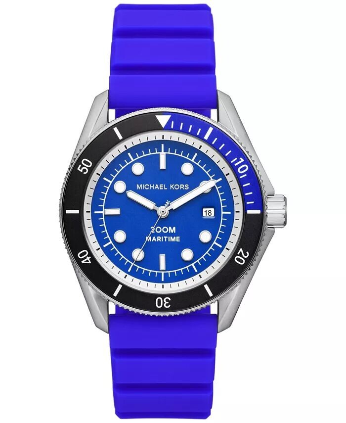 Мужские морские часы с тремя стрелками, синие, силиконовые, 42 мм Michael Kors, синий
Мужские морские часы с тремя стрелками, синие, силиконовые, 42 мм Michael Kors, синий