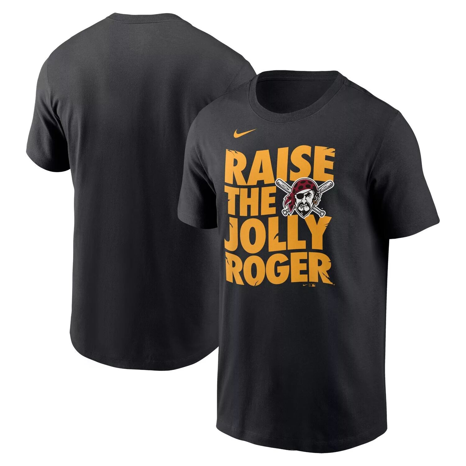 Мужская черная футболка местной команды Pittsburgh Pirates Raise the Jolly Roger Nike, Черный
Мужская черная футболка местной команды Pittsburgh Pirates Raise the Jolly Roger Nike, Черный