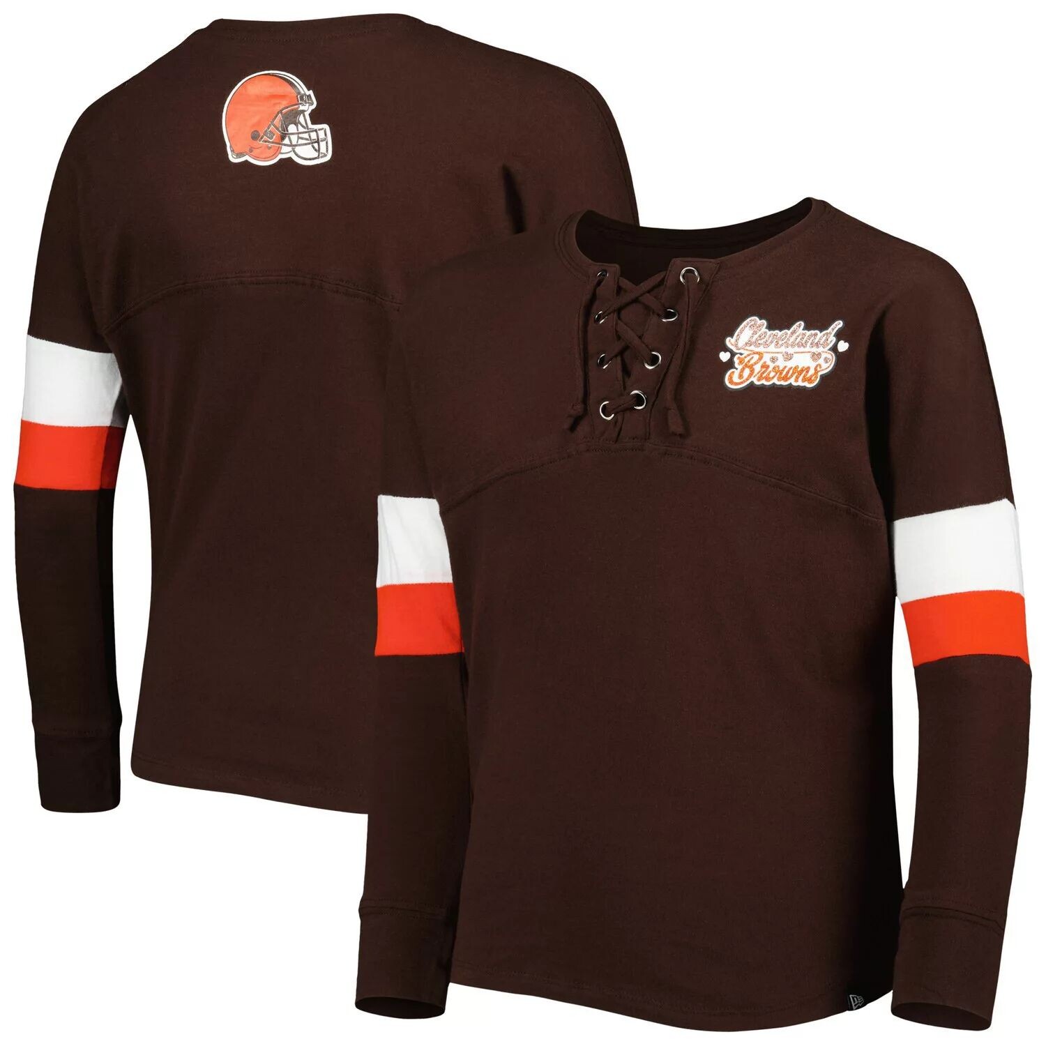 Молодежная футболка New Era Brown Cleveland Browns на шнуровке с длинными рукавами New Era
Молодежная футболка New Era Brown Cleveland Browns на шнуровке с длинными рукавами New Era