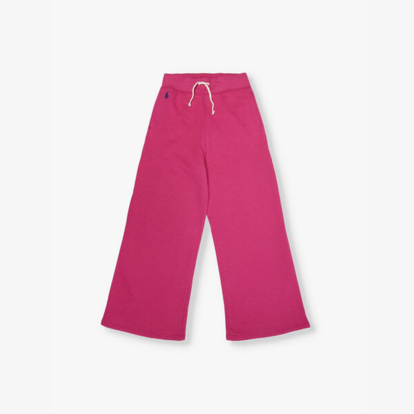 Брюки для девочек из смеси хлопка, широкие, с вышитым логотипом Polo Ralph Lauren, розовый 
Брюки для девочек из смеси хлопка, широкие, с вышитым логотипом Polo Ralph Lauren, розовый