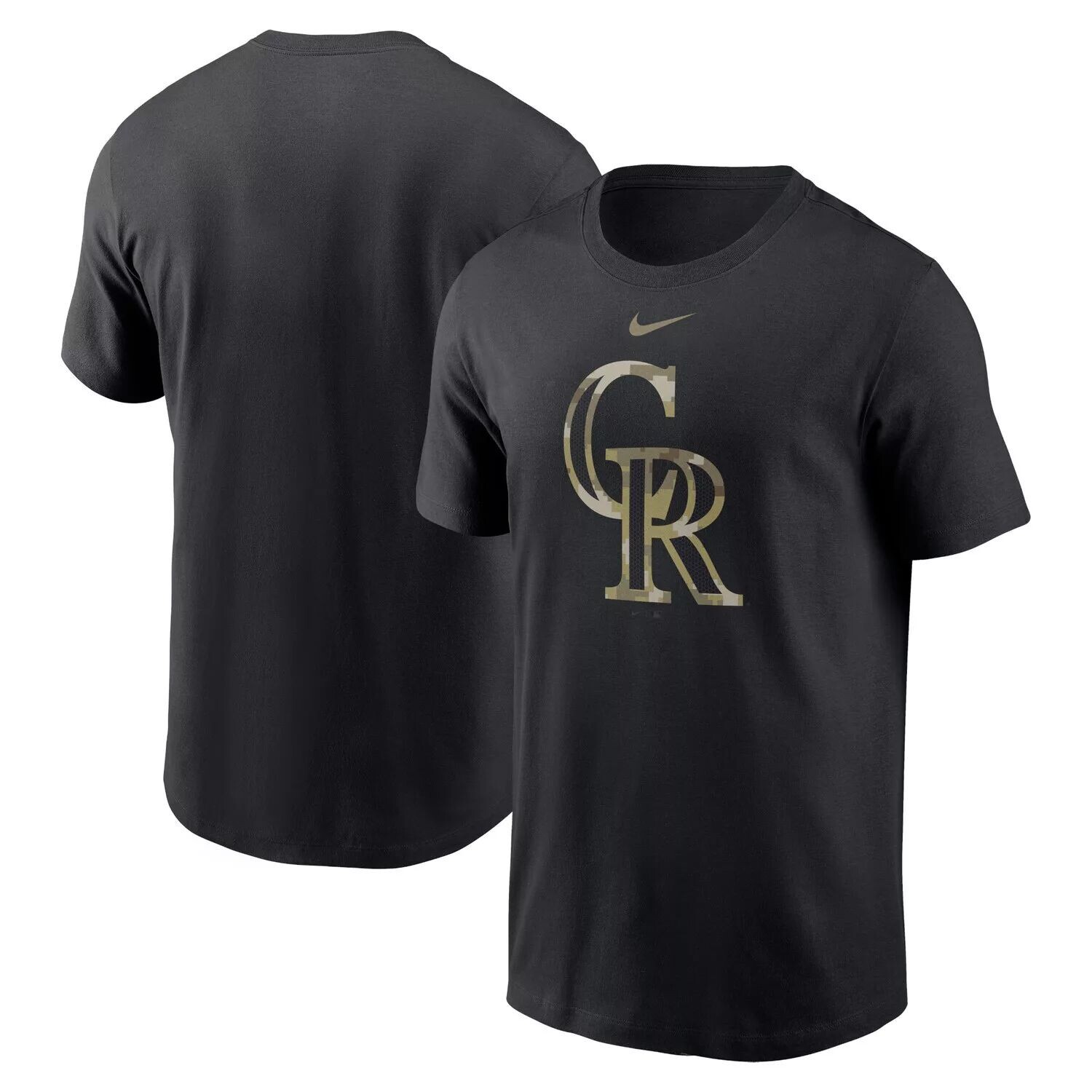 Мужская черная футболка с камуфляжным логотипом Colorado Rockies Team Nike, Черный
Мужская черная футболка с камуфляжным логотипом Colorado Rockies Team Nike, Черный