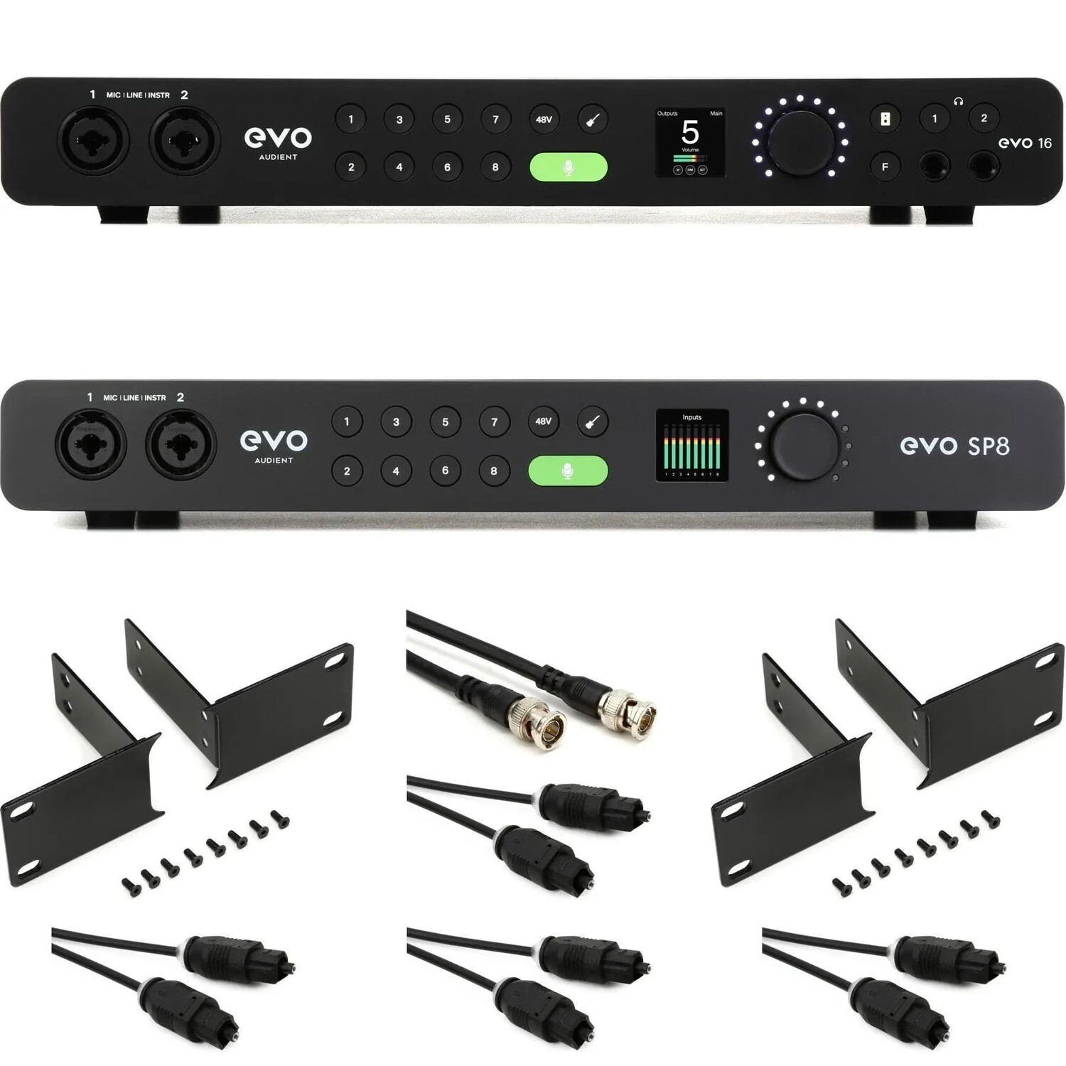 Audient EVO 16 USB-аудиоинтерфейс 16 Комплект для установки в стойку предусилителя
Audient EVO 16 USB-аудиоинтерфейс 16 Комплект для установки в стойку предусилителя