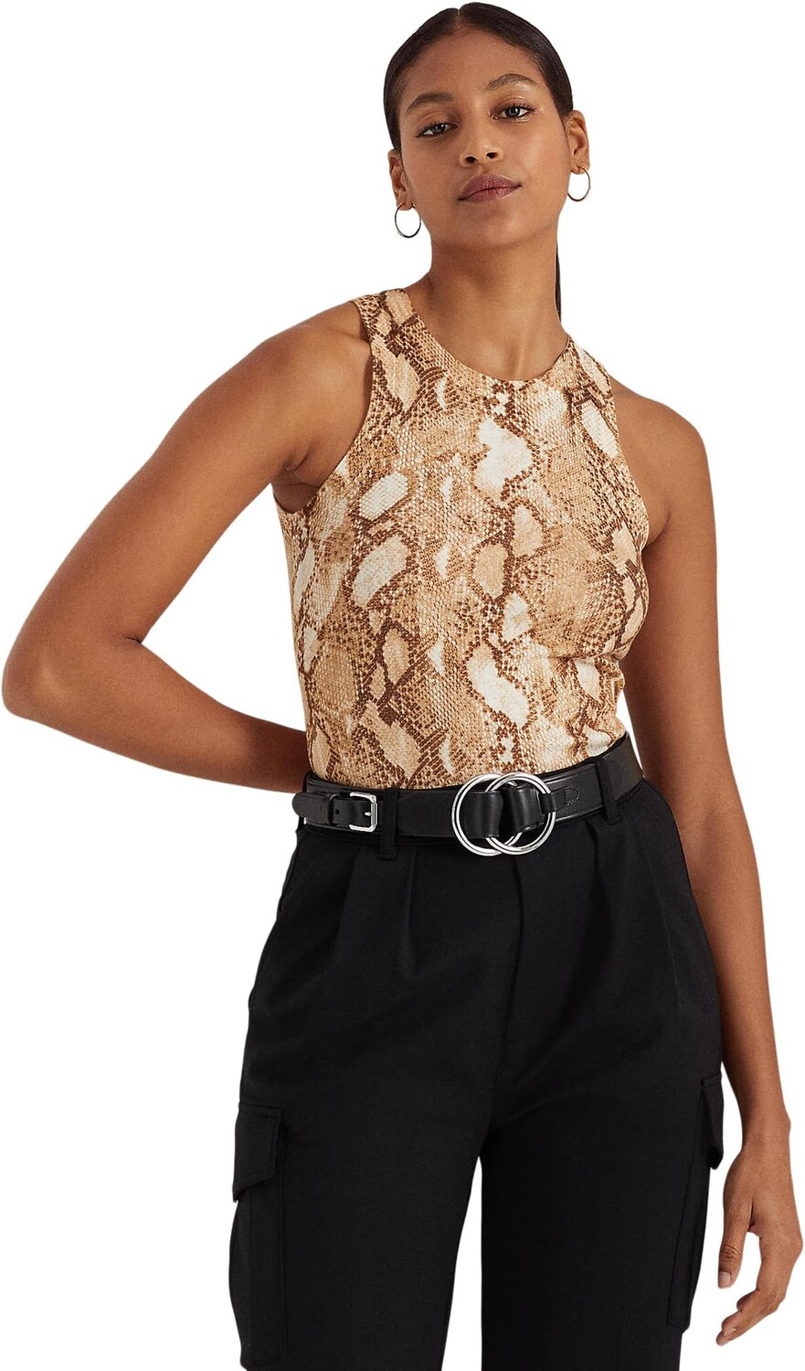 Майка Snakeskin Print Cotton-Blend Tank Top LAUREN Ralph Lauren, цвет Cream Multi
Майка Snakeskin Print Cotton-Blend Tank Top LAUREN Ralph Lauren, цвет Cream Multi