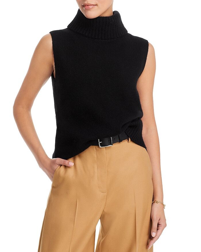 Кашемировый свитер без рукавов с высоким воротником — 100% эксклюзив C by Bloomingdale's Cashmere, Черный
Кашемировый свитер без рукавов с высоким воротником — 100% эксклюзив C by Bloomingdale's Cashmere, Черный