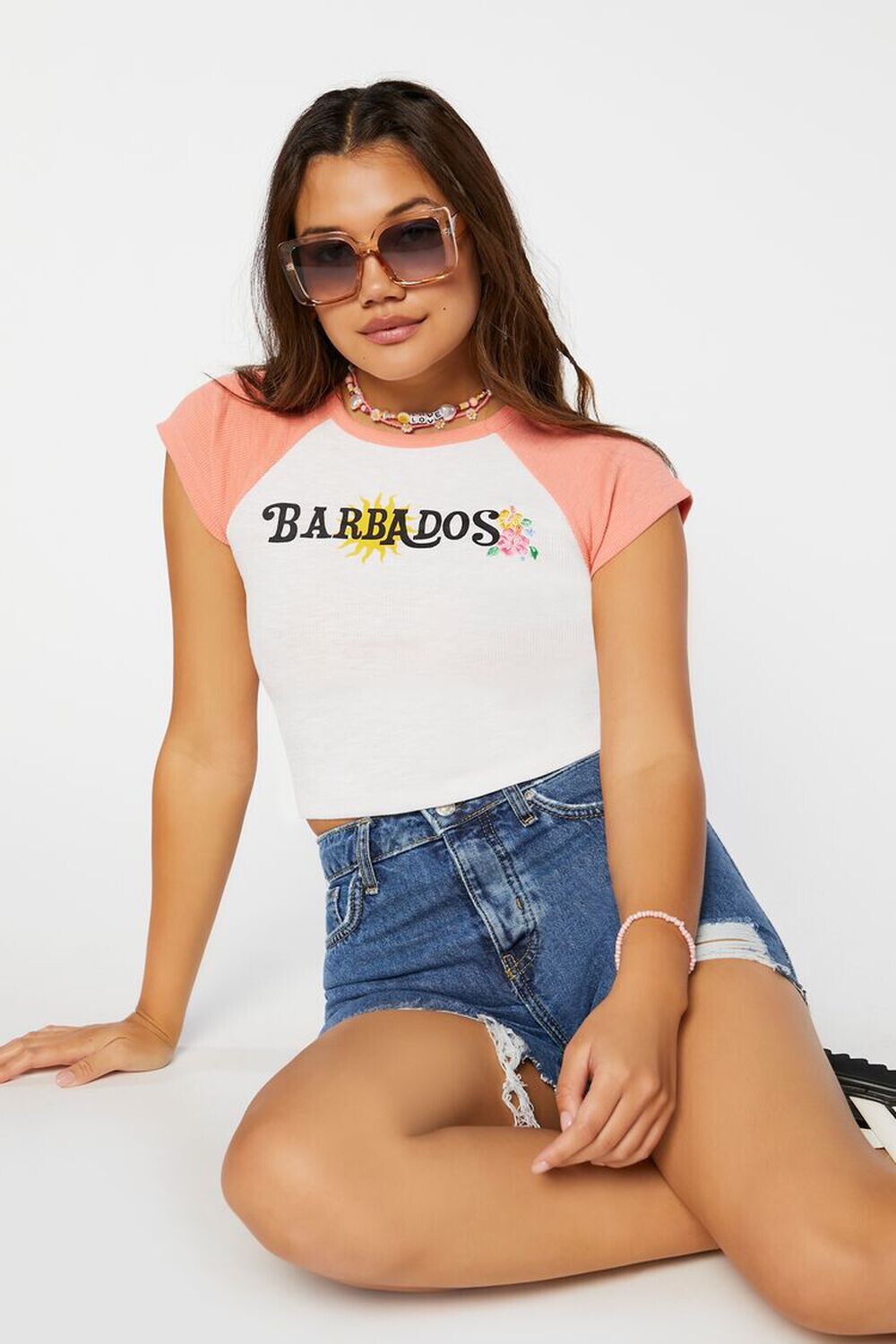 Укороченная футболка реглан Barbados с графическим рисунком Forever 21, розовый
Укороченная футболка реглан Barbados с графическим рисунком Forever 21, розовый