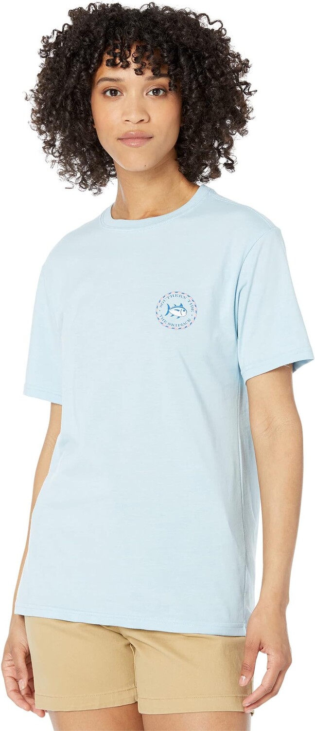 Оригинальная футболка Skipjack с короткими рукавами и медальоном Southern Tide, цвет Dream Blue
Оригинальная футболка Skipjack с короткими рукавами и медальоном Southern Tide, цвет Dream Blue