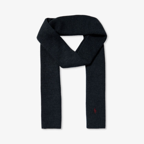 Шерстяной вязаный шарф с фирменной вышивкой Polo Ralph Lauren, цвет dark granite hthr
Шерстяной вязаный шарф с фирменной вышивкой Polo Ralph Lauren, цвет dark granite hthr
