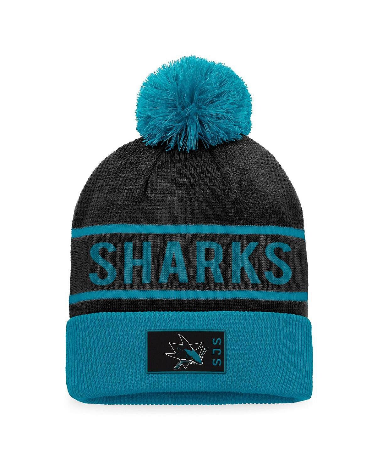 Мужская черная, бирюзовая вязаная шапка с манжетами и помпоном San Jose Sharks Authentic Pro Alternate Logo Fanatics
Мужская черная, бирюзовая вязаная шапка с манжетами и помпоном San Jose Sharks Authentic Pro Alternate Logo Fanatics