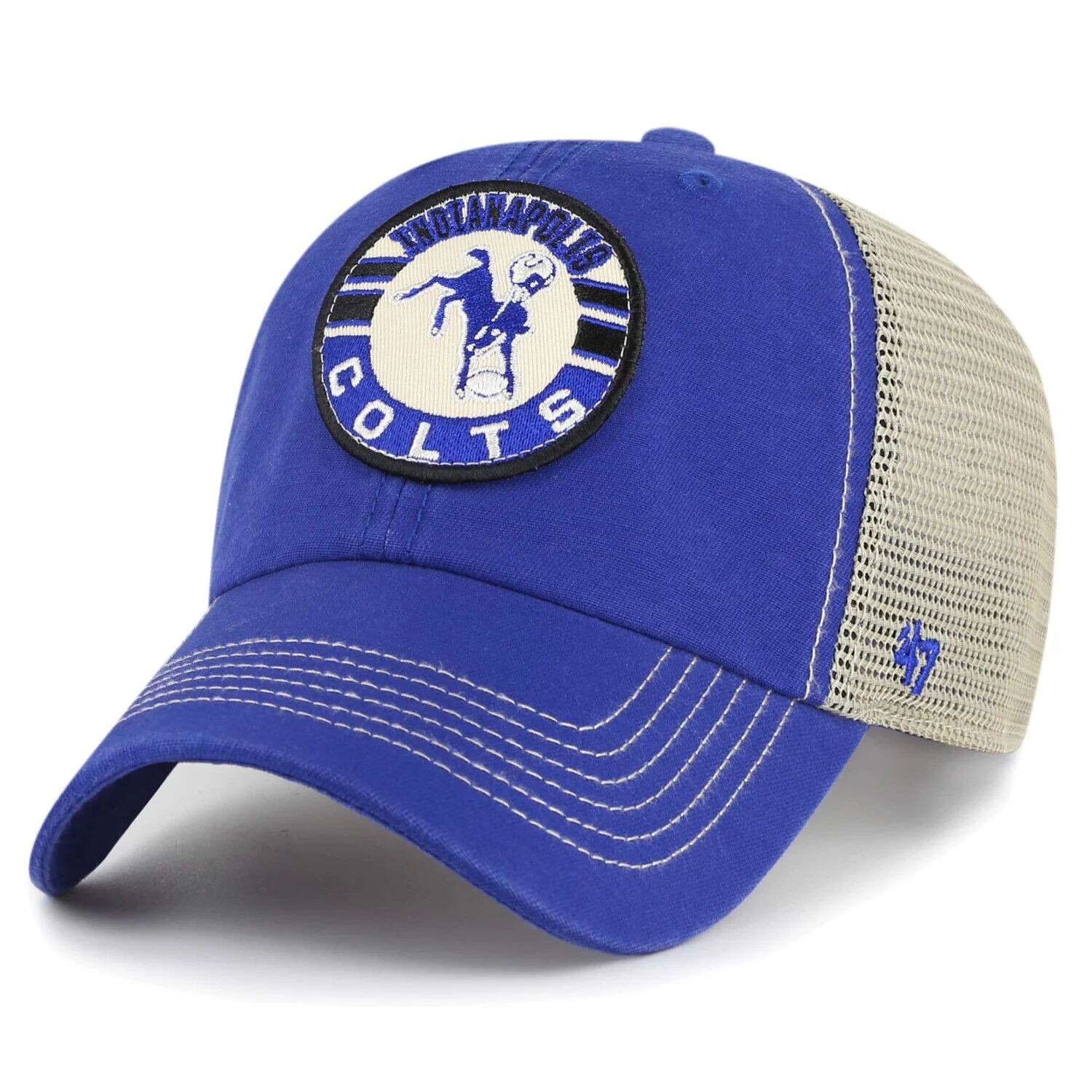 Мужская регулируемая шляпа '47 Royal/Natural Indianapolis Colts Notch Trucker Clean Up
Мужская регулируемая шляпа '47 Royal/Natural Indianapolis Colts Notch Trucker Clean Up