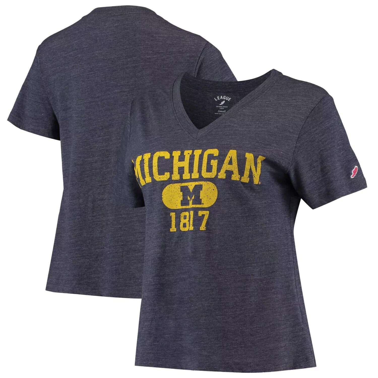 Женская лига, студенческая одежда, темно-синяя футболка с надписью Michigan Wolverines, футболка бойфренда Tri-Blend с v-образным вырезом, Синий
Женская лига, студенческая одежда, темно-синяя футболка с надписью Michigan Wolverines, футболка бойфренда Tri-Blend с v-образным вырезом, Синий
